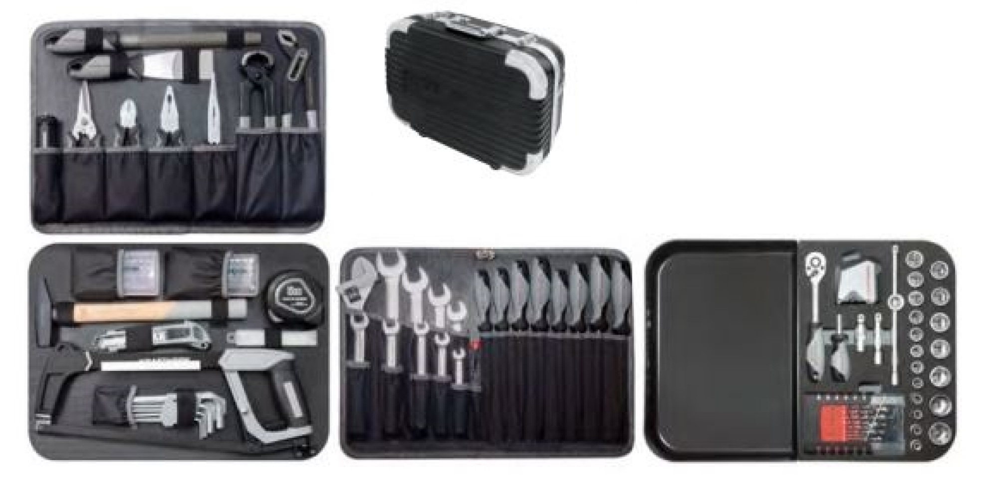 Malette d'outils B160, 3/8, 162 pcs sans perceuse visseuse KRAFTWERK