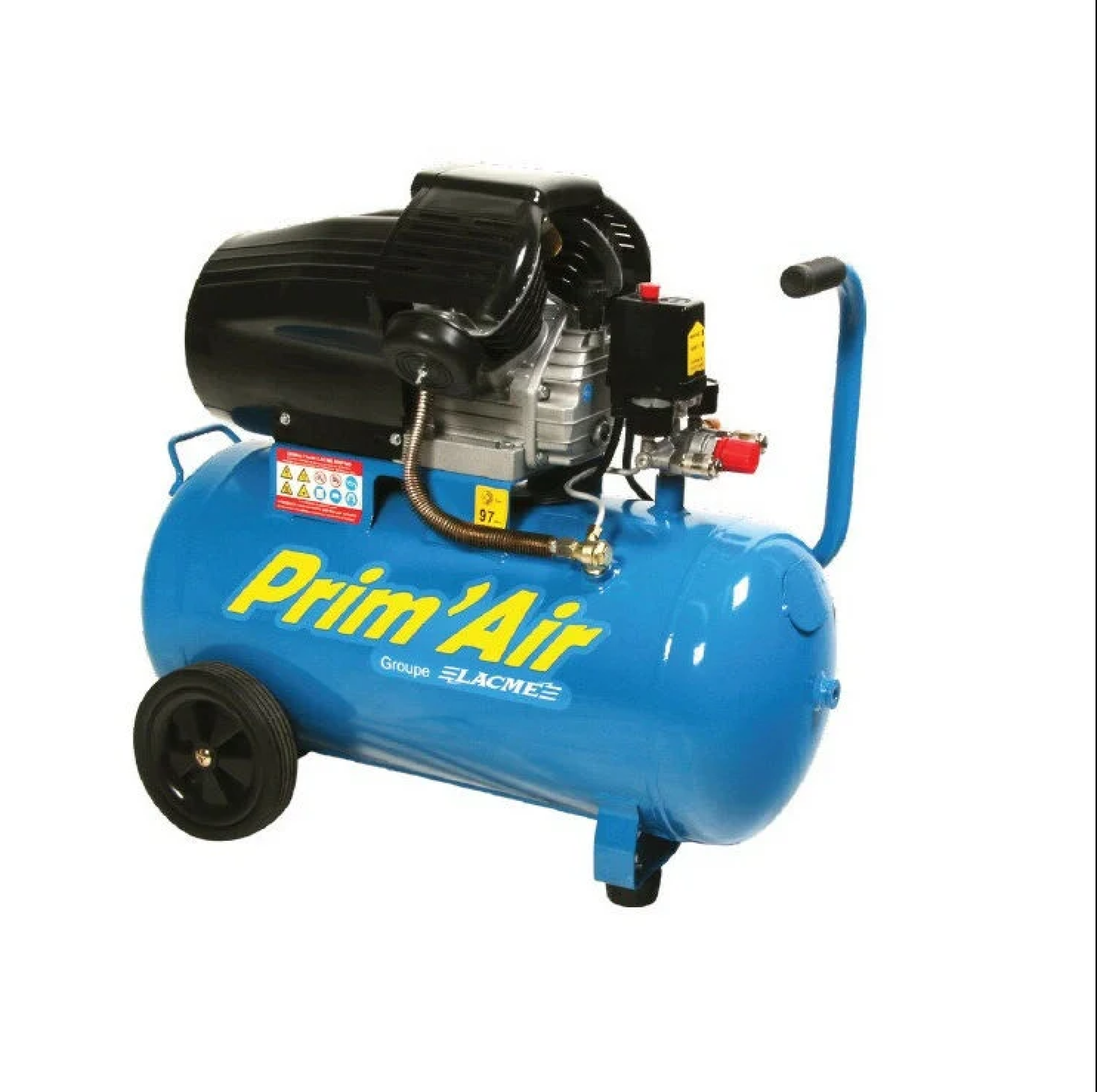 Compresseur 230V,20M³/H, 50L, 8 BARS, monobloc LACME