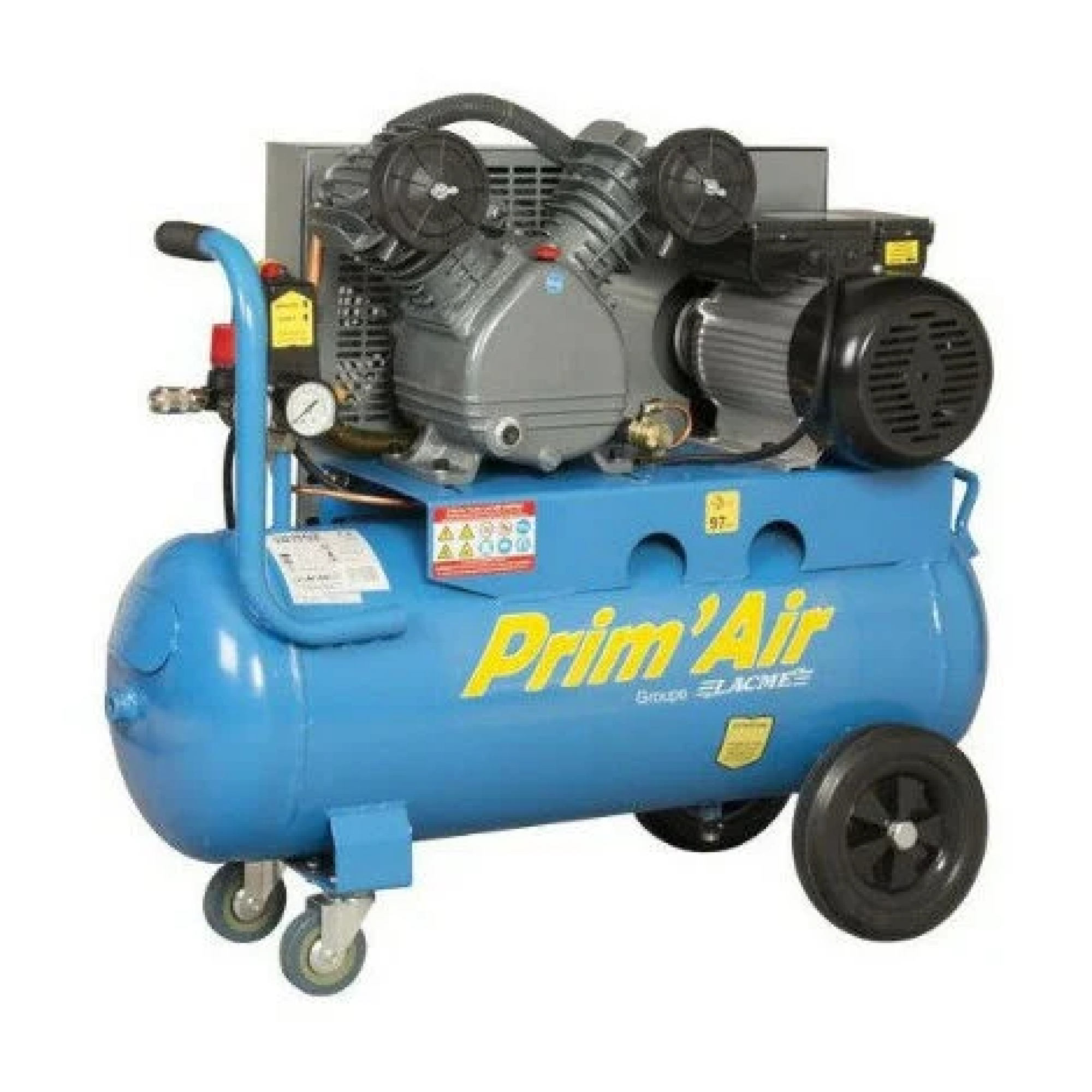 Compresseur 230V, 17M³/H, 50L, 8 bars moteur indépendant, VM17/50 LACME