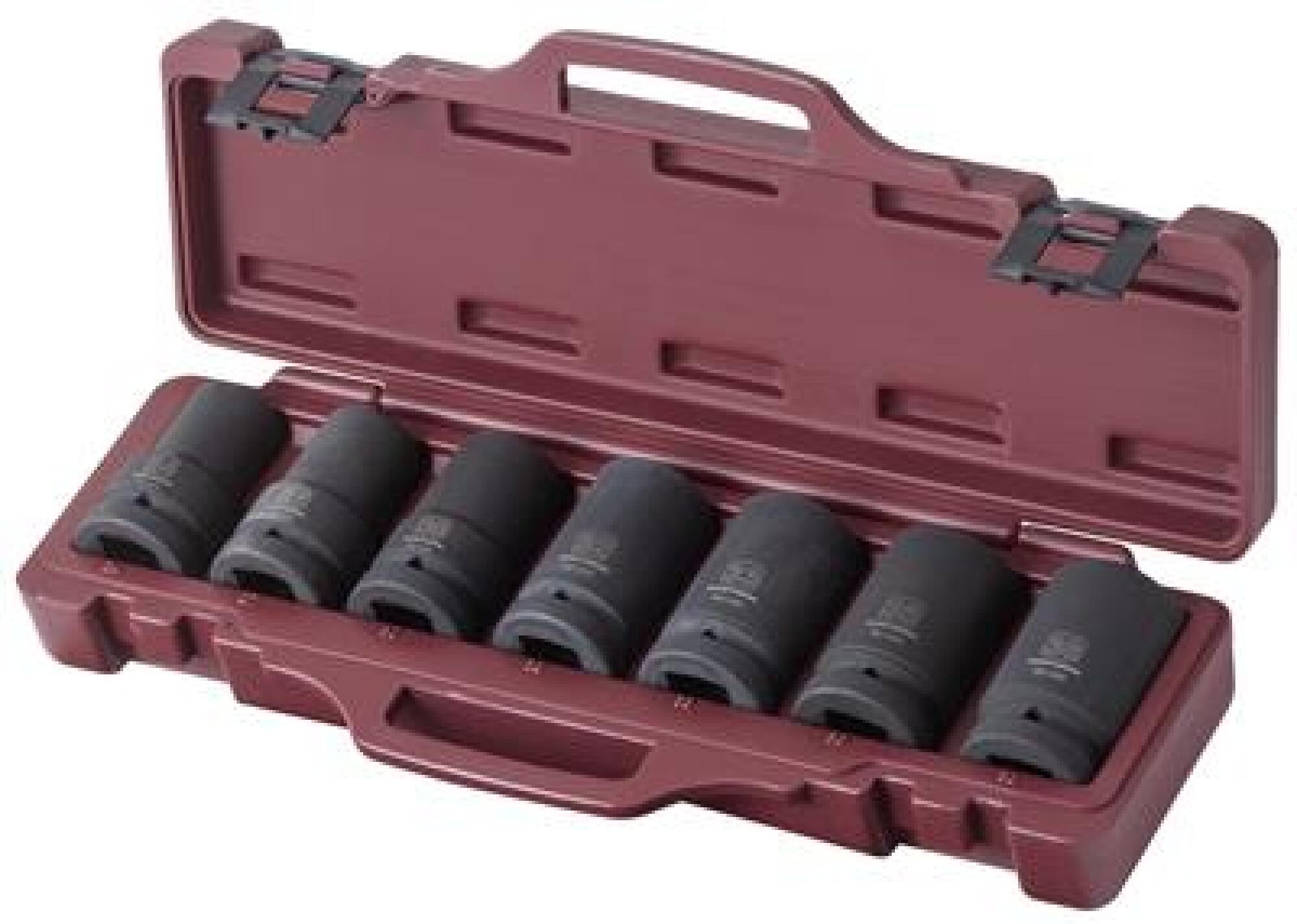 Jeu de douilles longues impact 1″ 7 pcs KRAFTWERK