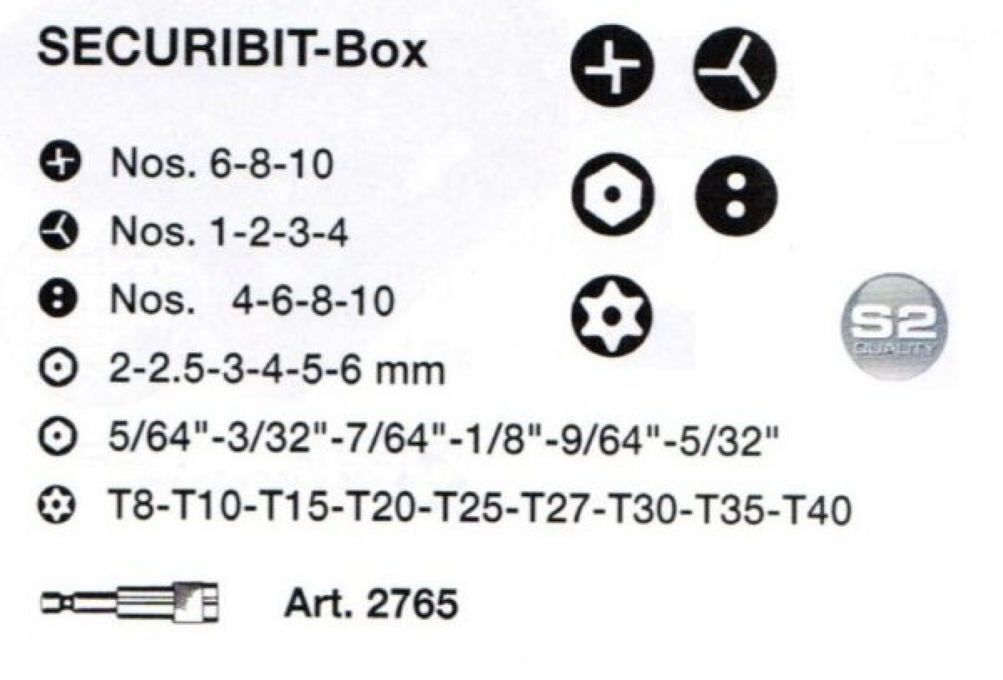 Boîte de 33 embouts spéciaux 1/4" KRAFTWERK 3786
