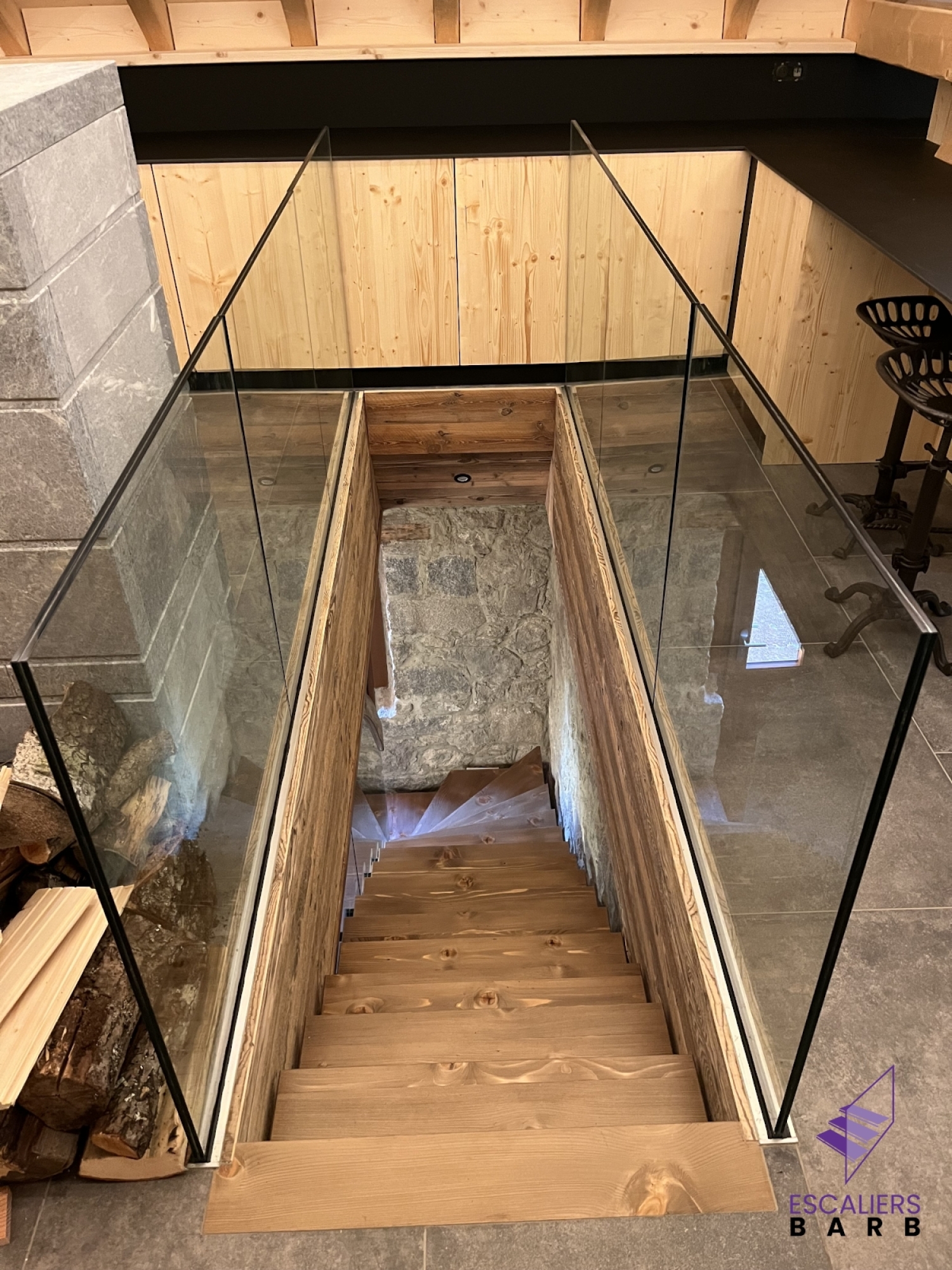 Garde-corps en verre trempé