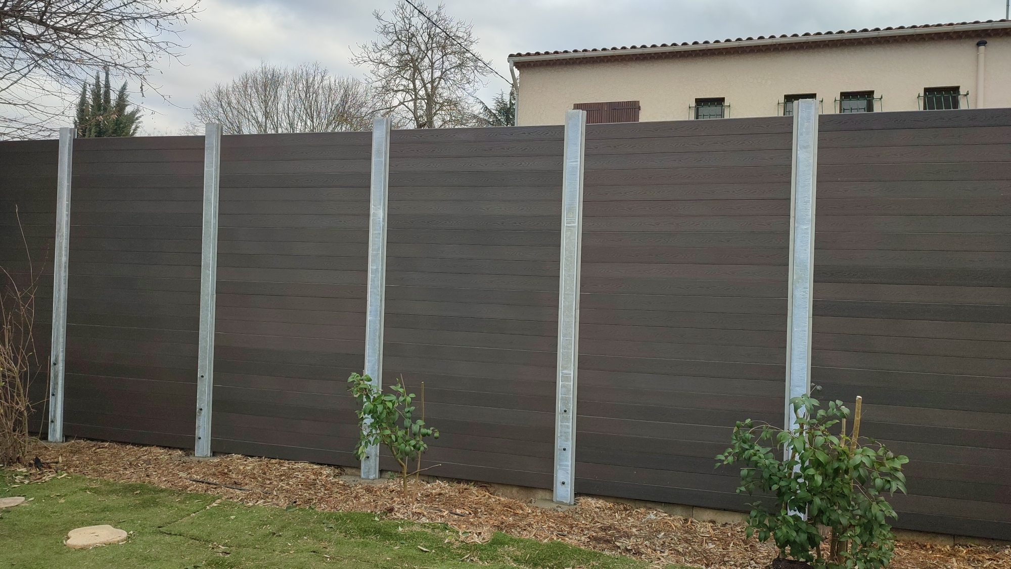 Palissade en plastique recyclé