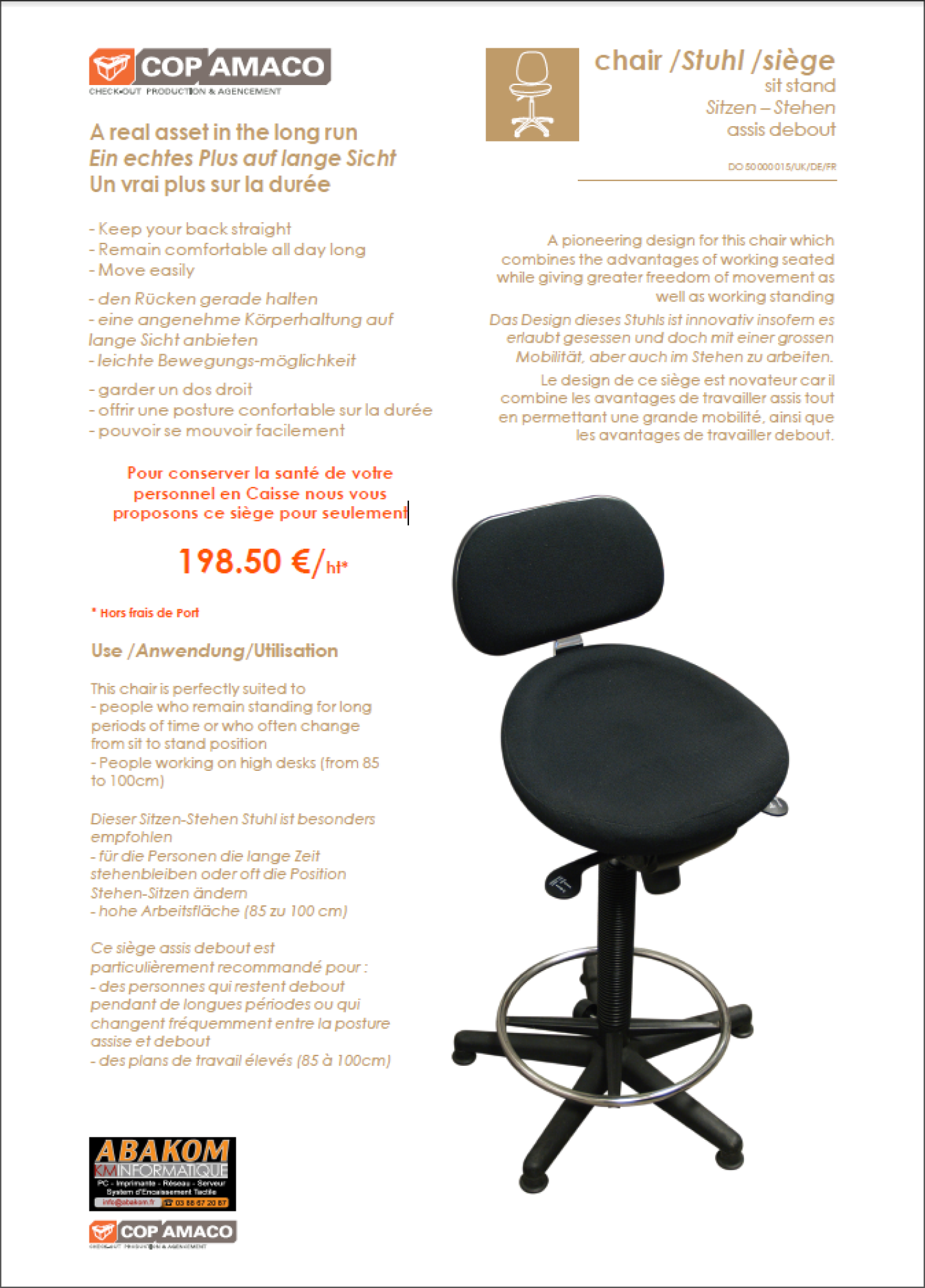 Siège assis – debout