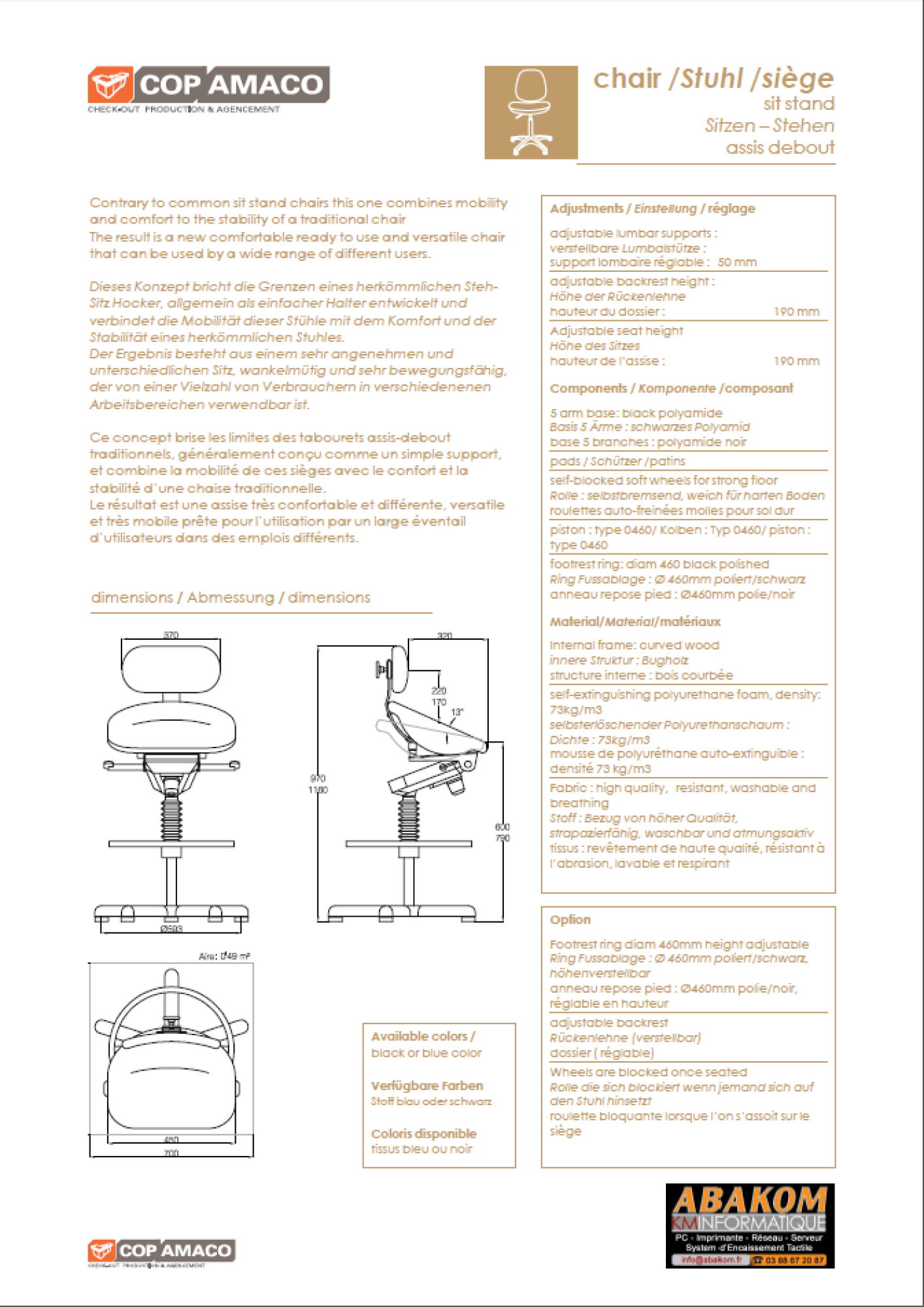 Siège assis – debout