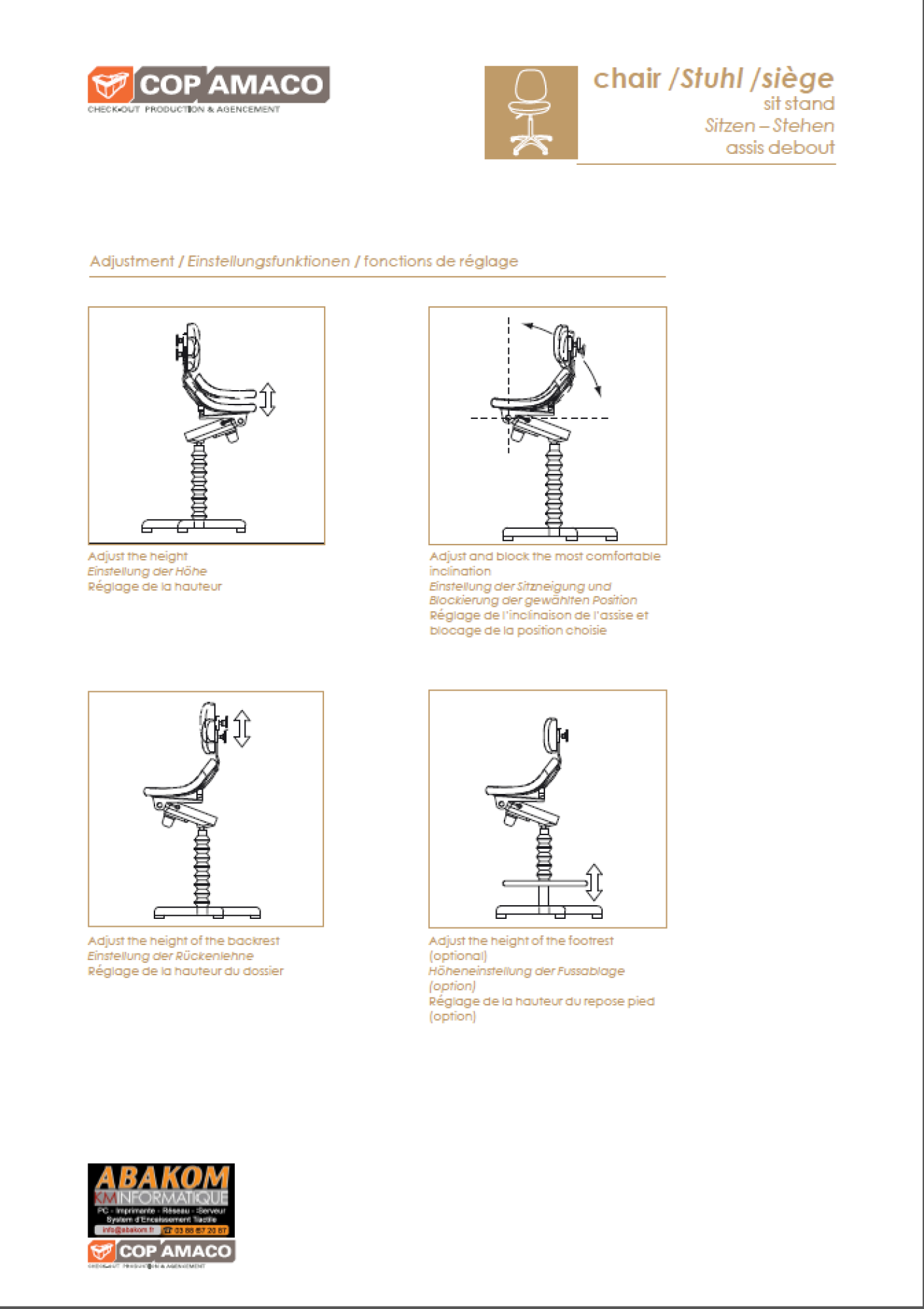 Siège assis – debout