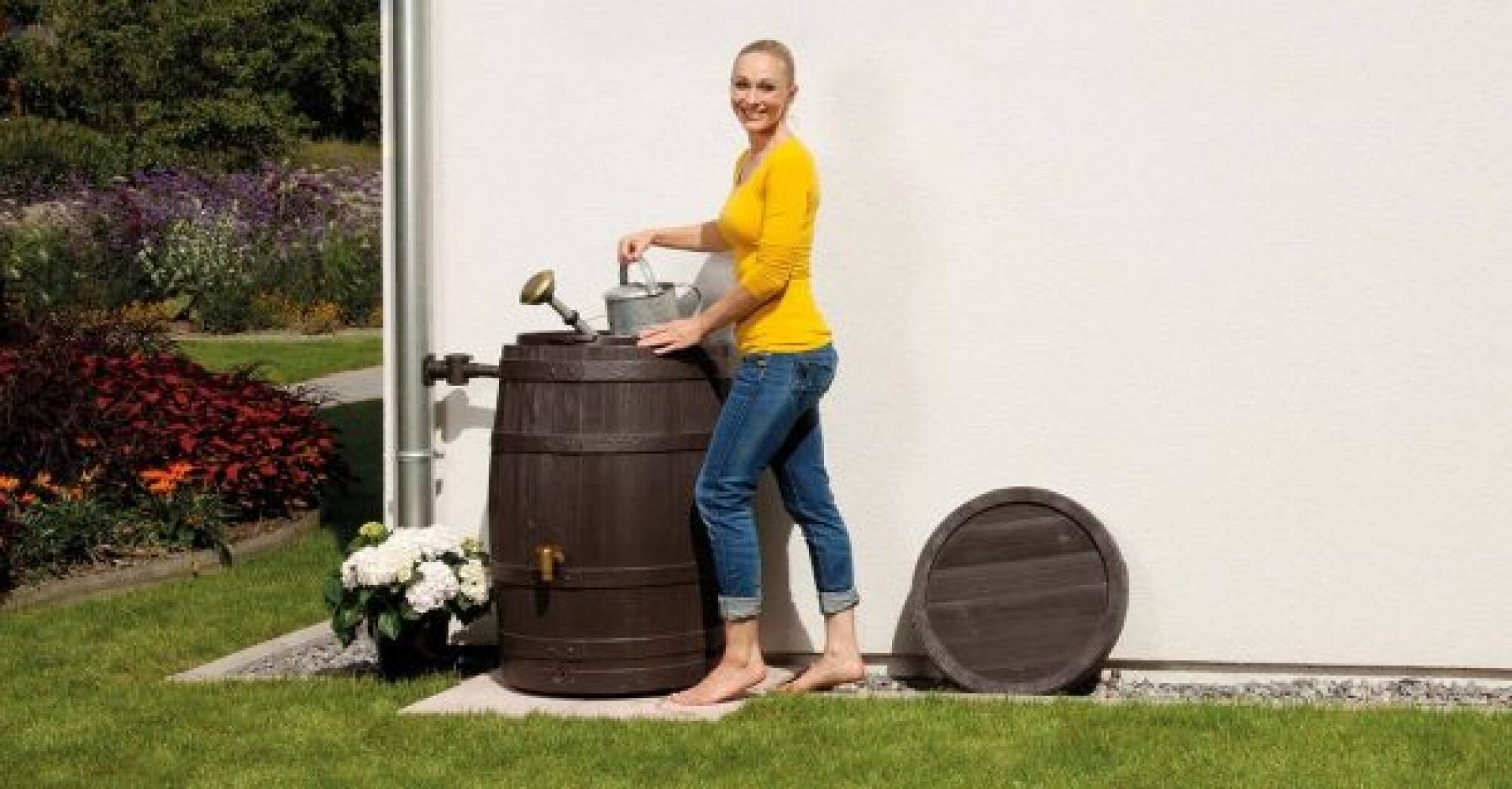 Tonneau réservoir à eau de pluie Vino 400L