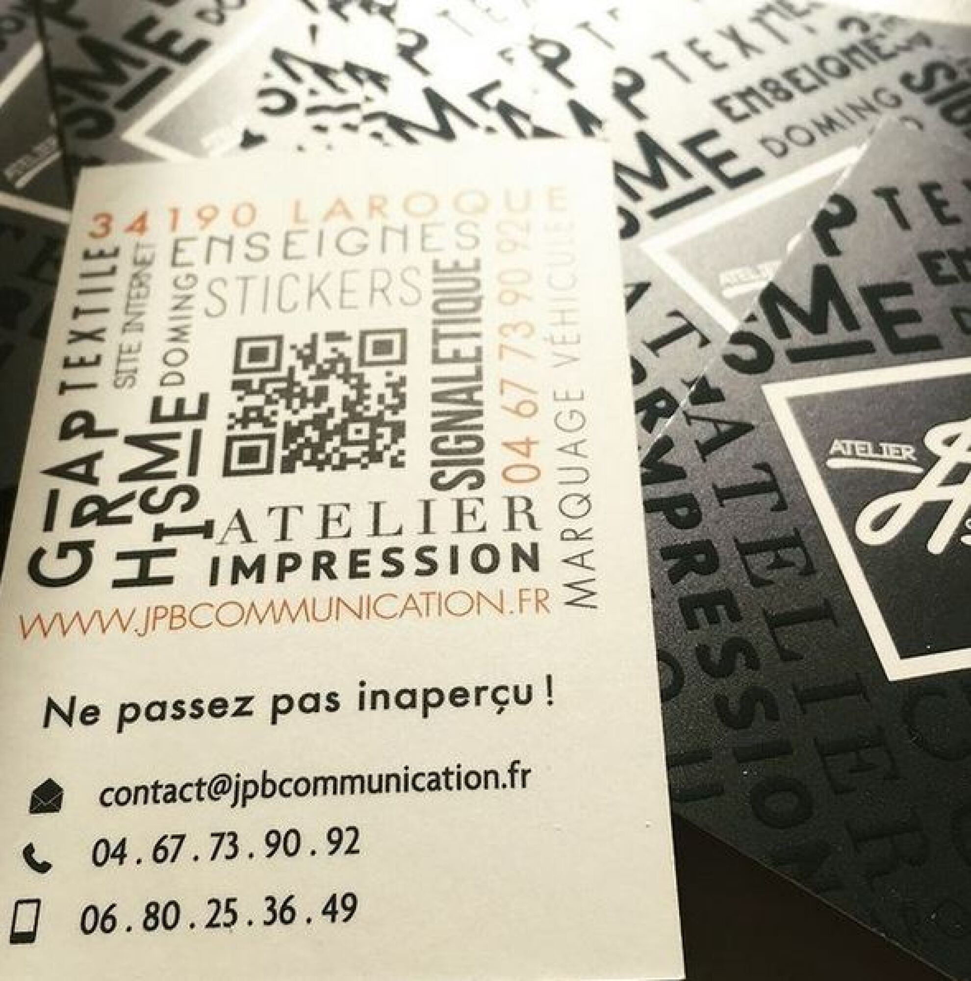 Carte de visite recto verso antibactérien