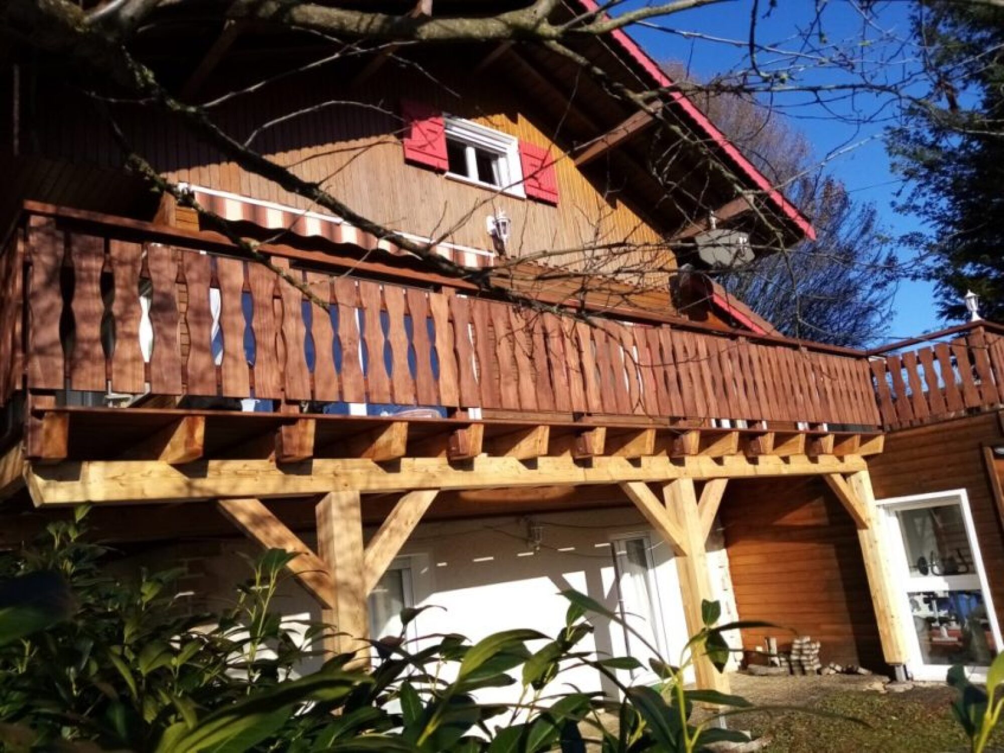 Fabrication et pose de terrasse bois avec gardes corps