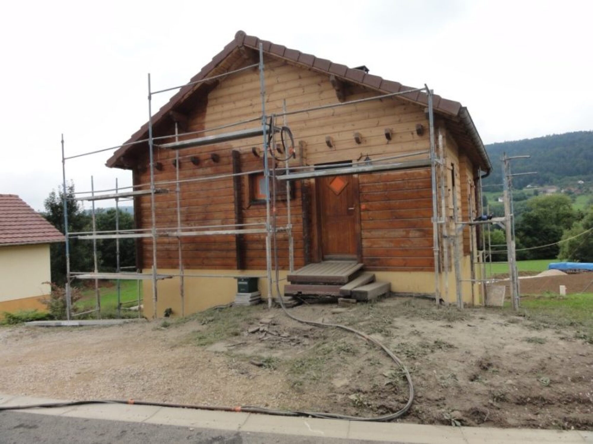 Gommage en bois (escalier, façade, chalet, etc...)