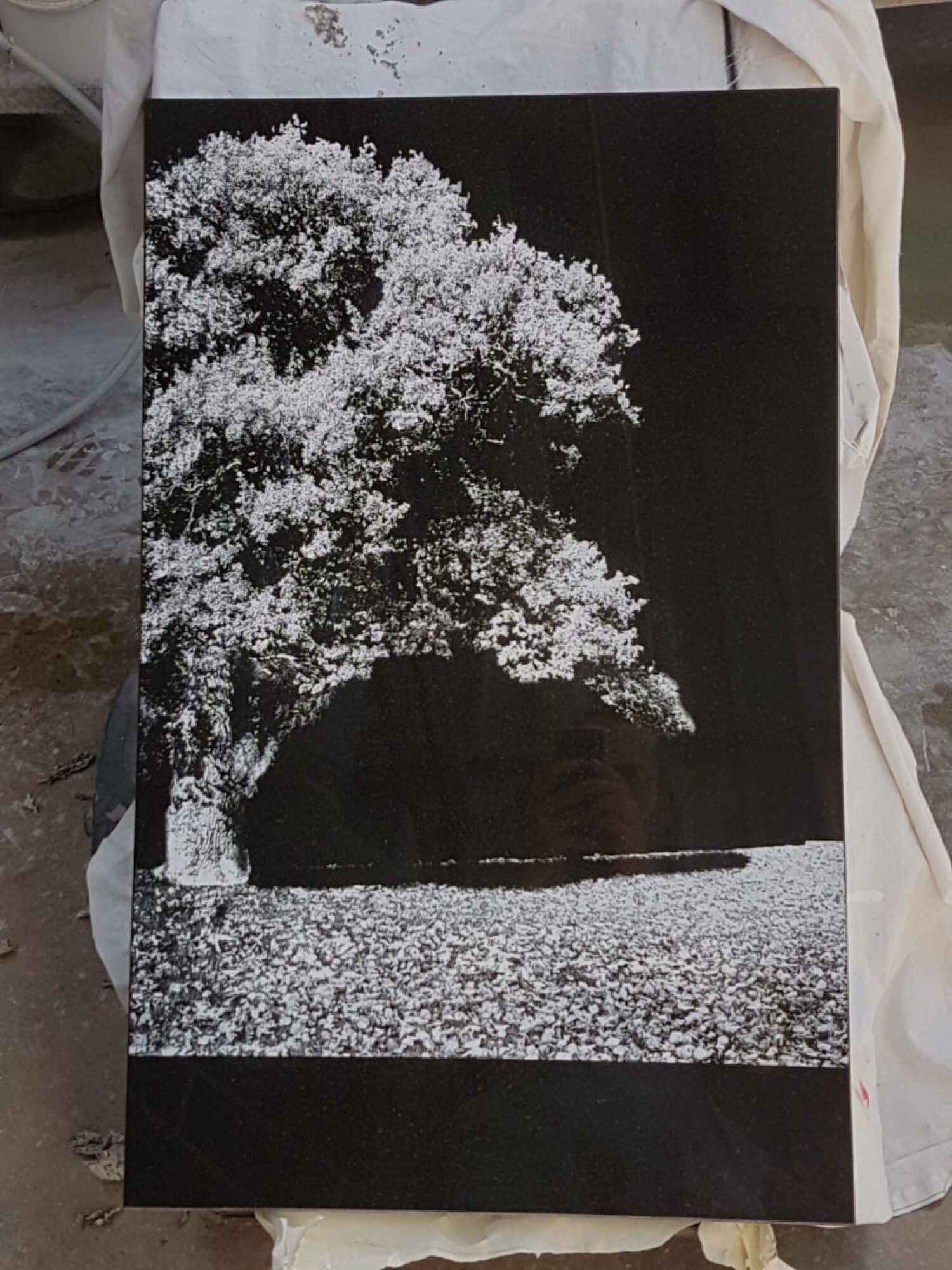 Gravure laser sur granit décoration tableau