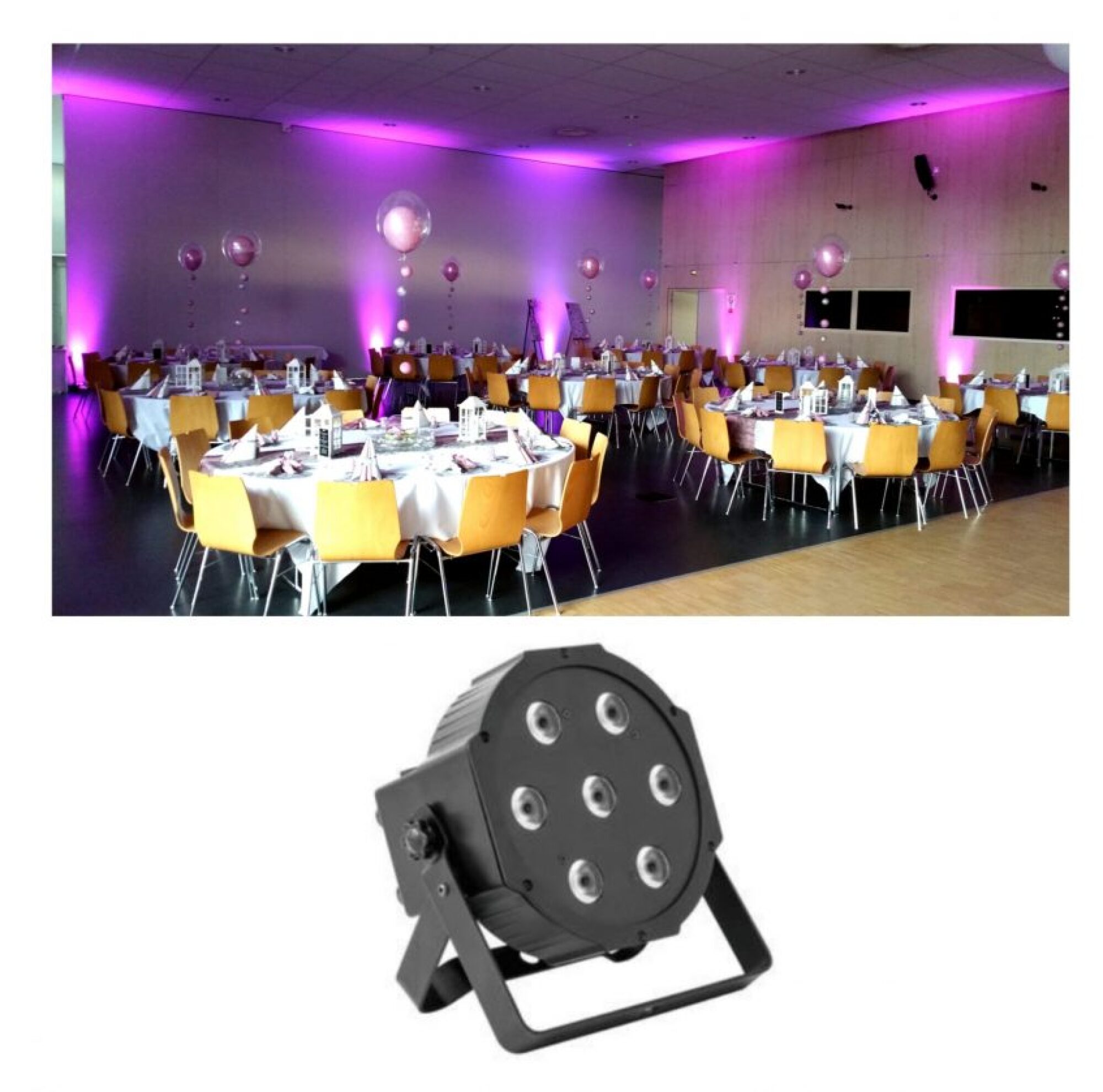 Location de spot LED avec installation