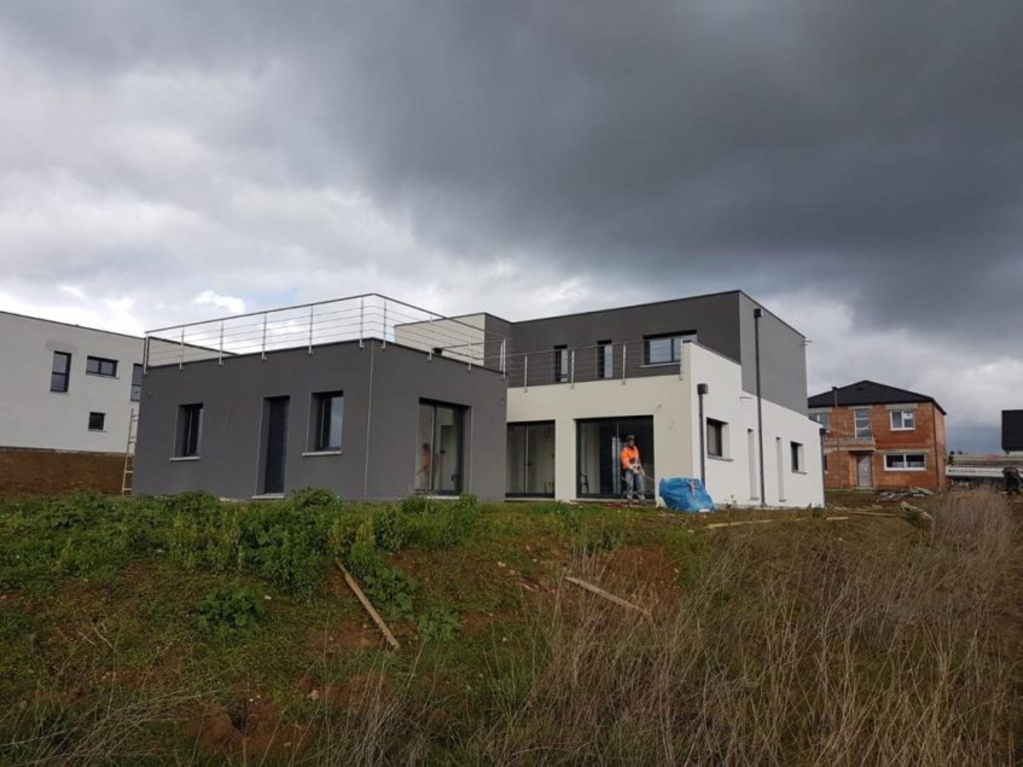 Ravalement façade construction neuve à Pouilly