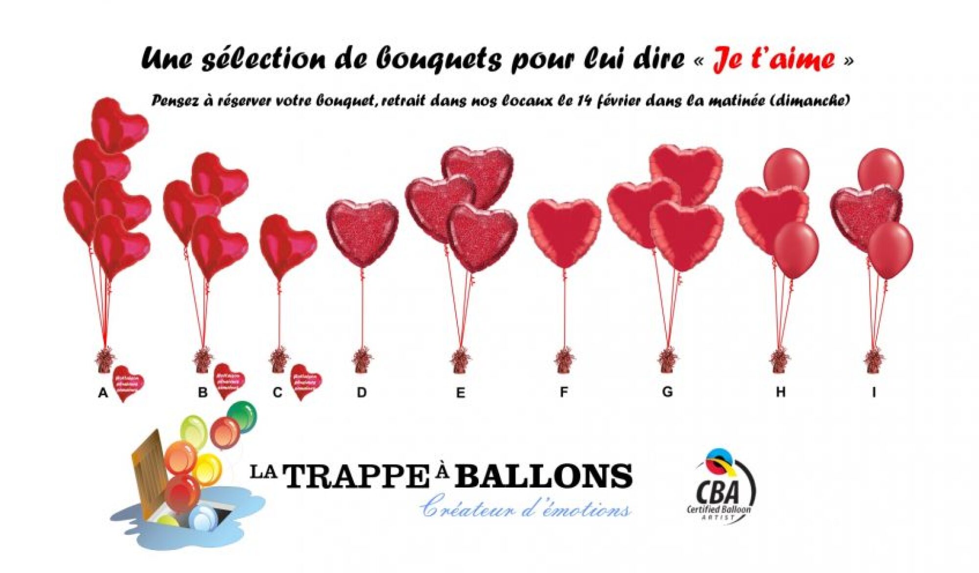 Sélection de bouquets de ballons pour lui dire « je t’aime »