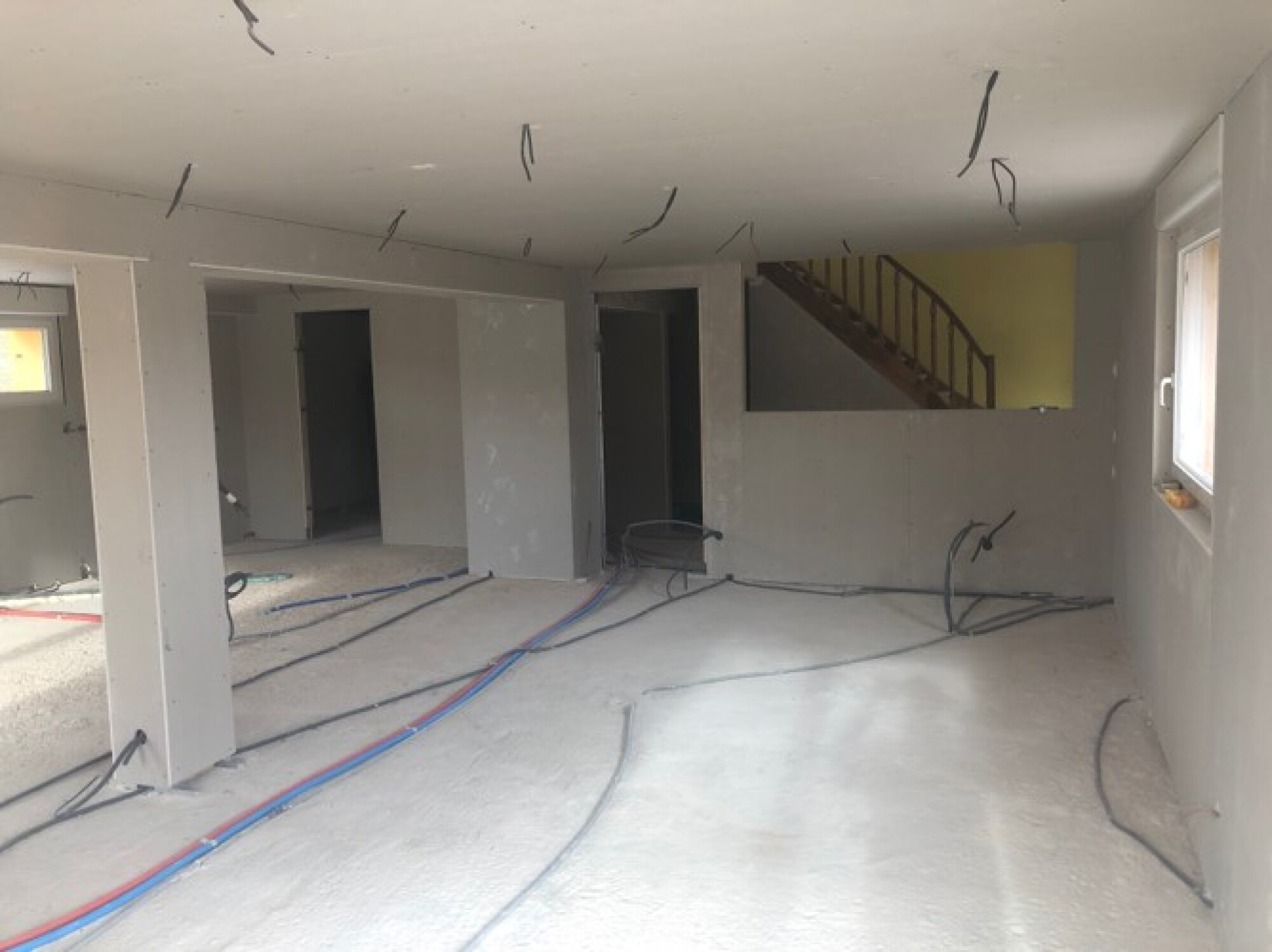 Travaux de plâtrerie, création de cloison