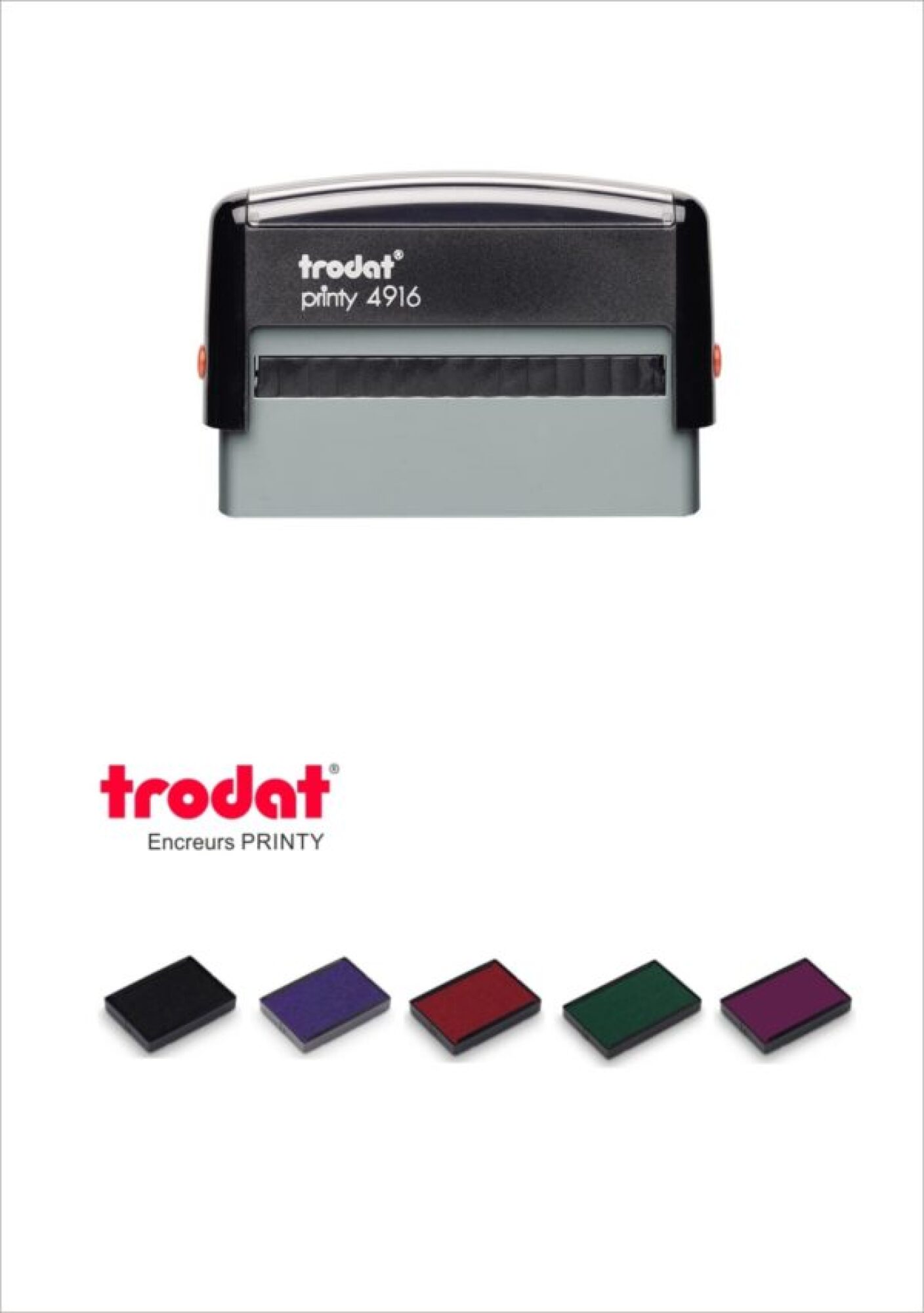 Vente tampon encreur caoutchouc 2 lignes