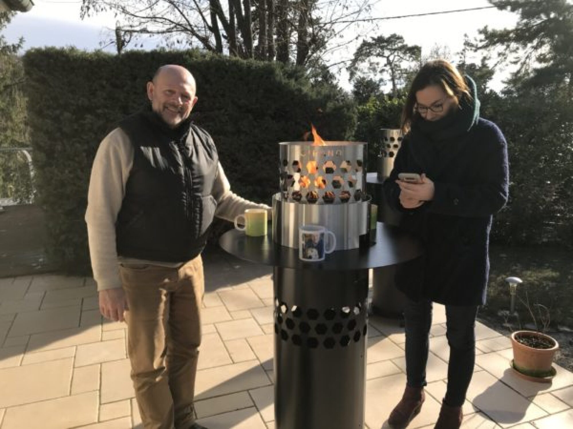 Braséro à pellets version mange-debout CIRANO