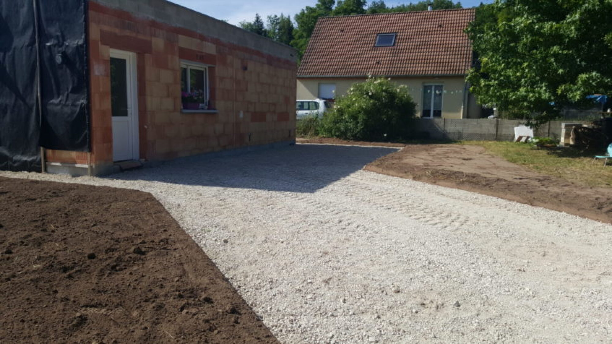 Création terrassement maison, remblaiement