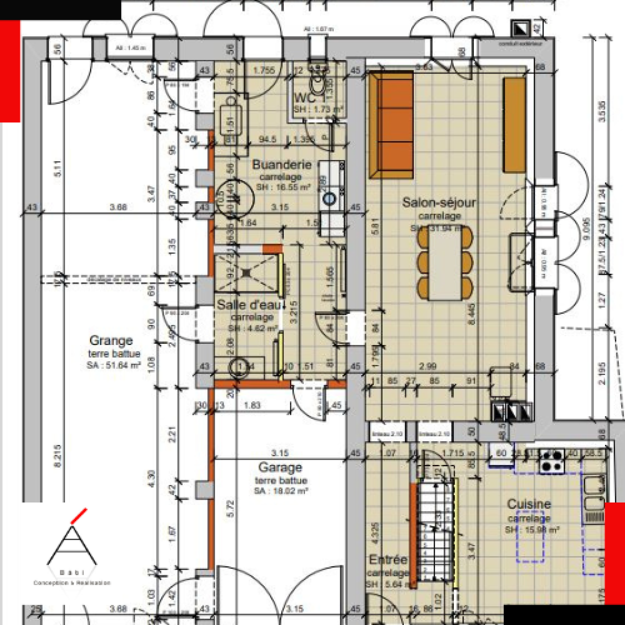 Plans de distribution (réalisation de plans d'agencement)
