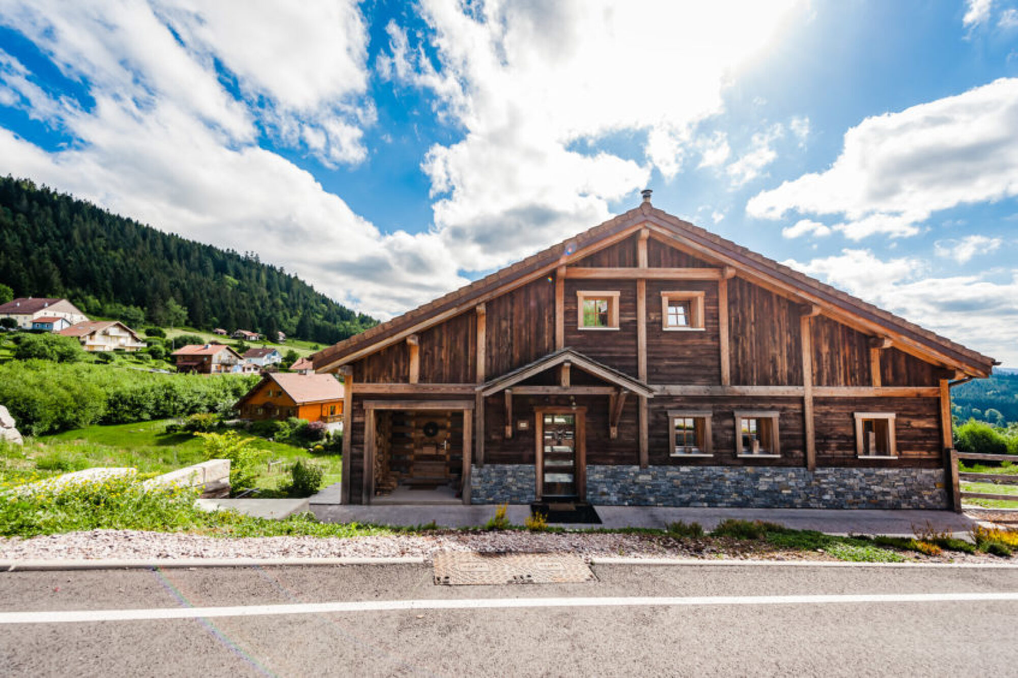 Pose de bardage en bois