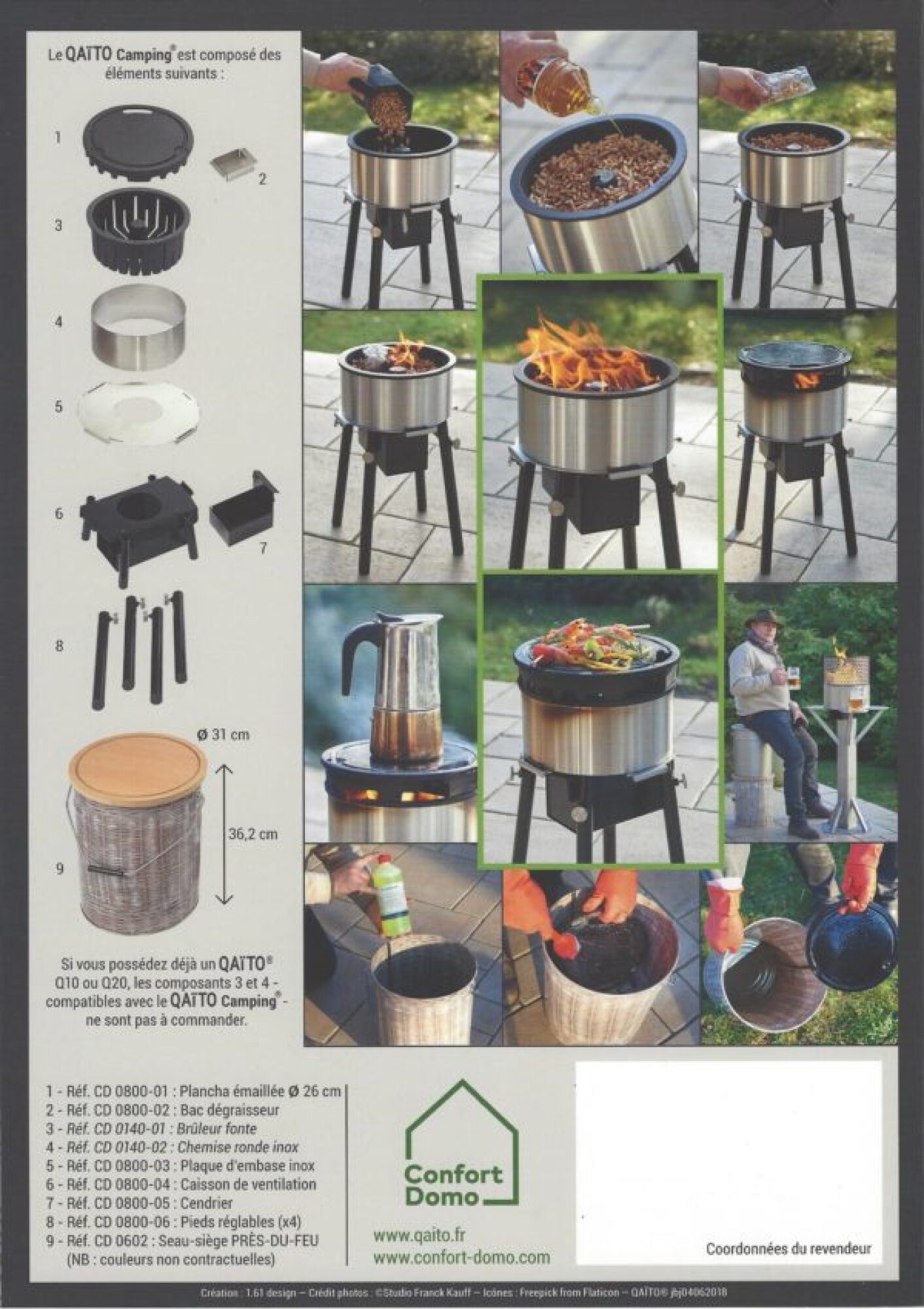 Brasero et plancha outdoor QAITO CAMPING