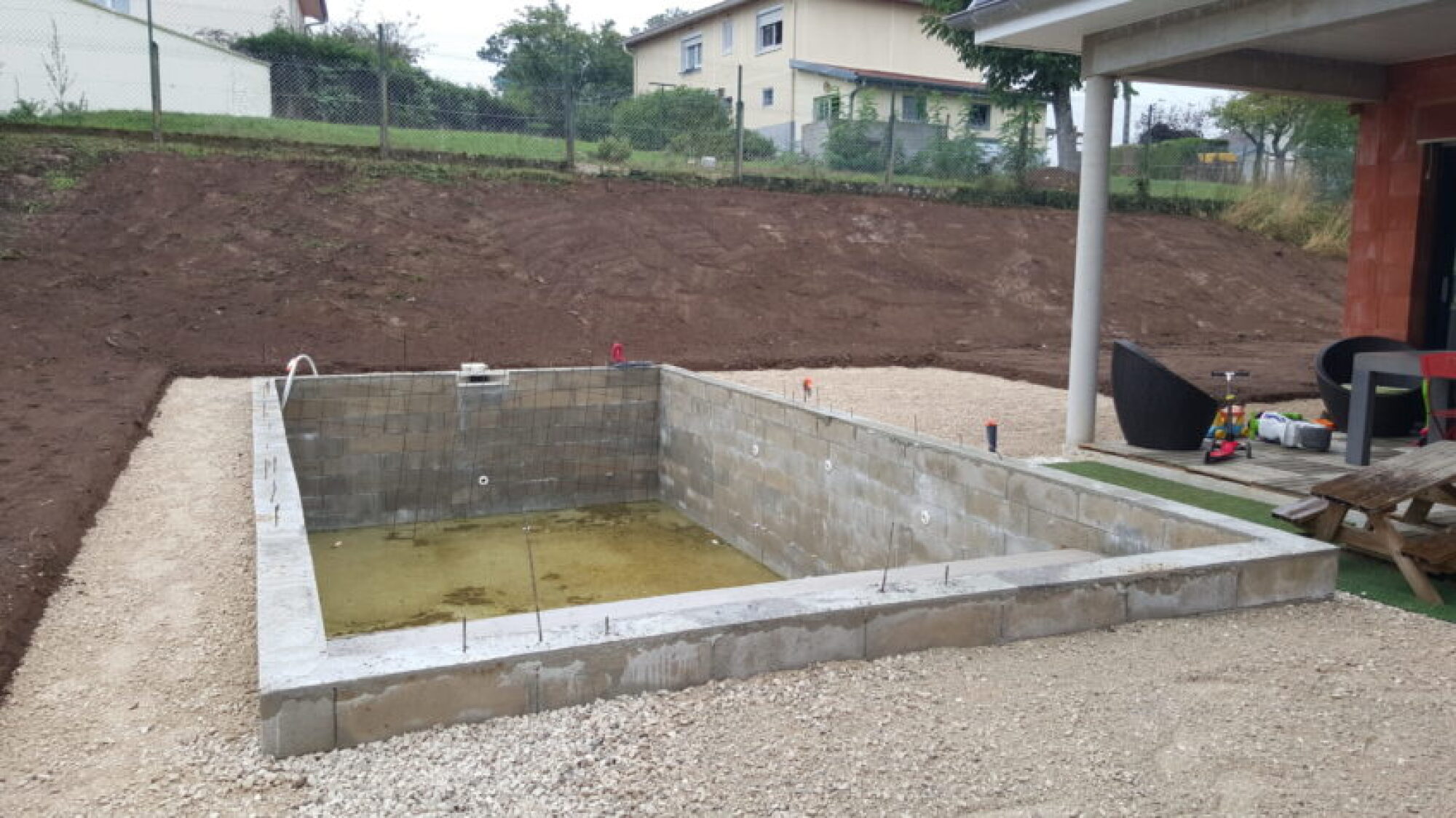Terrassement pour une piscine