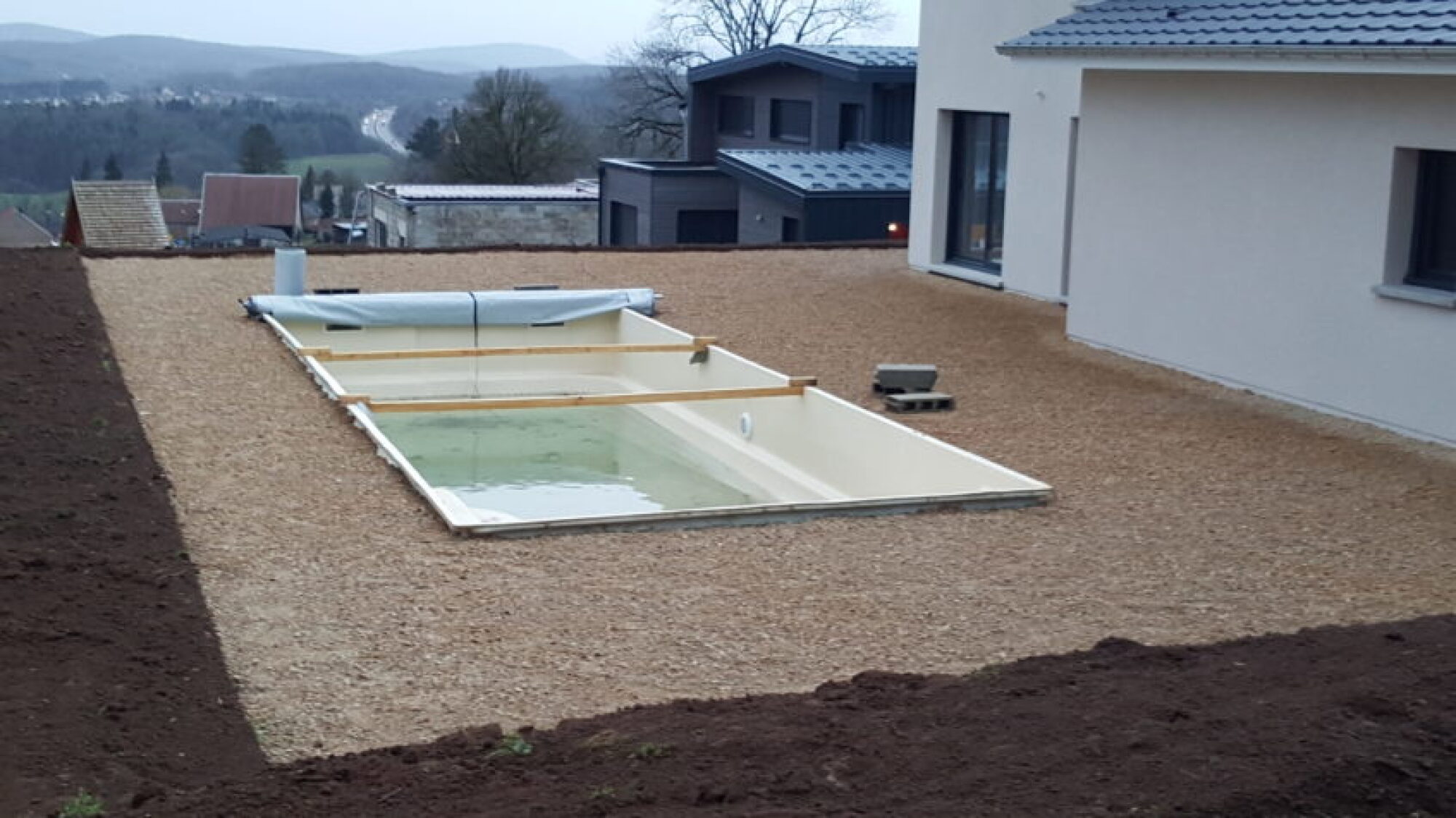 Terrassement pour une piscine