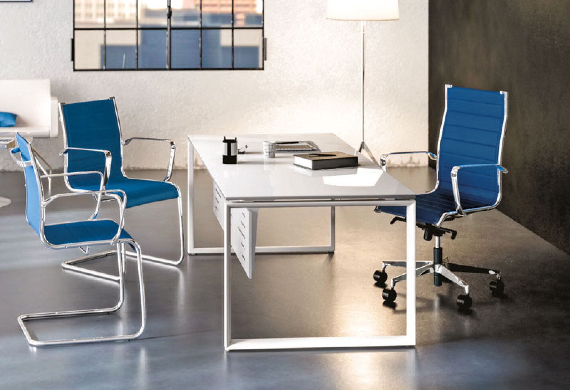 Bureau de direction diamant plan droit