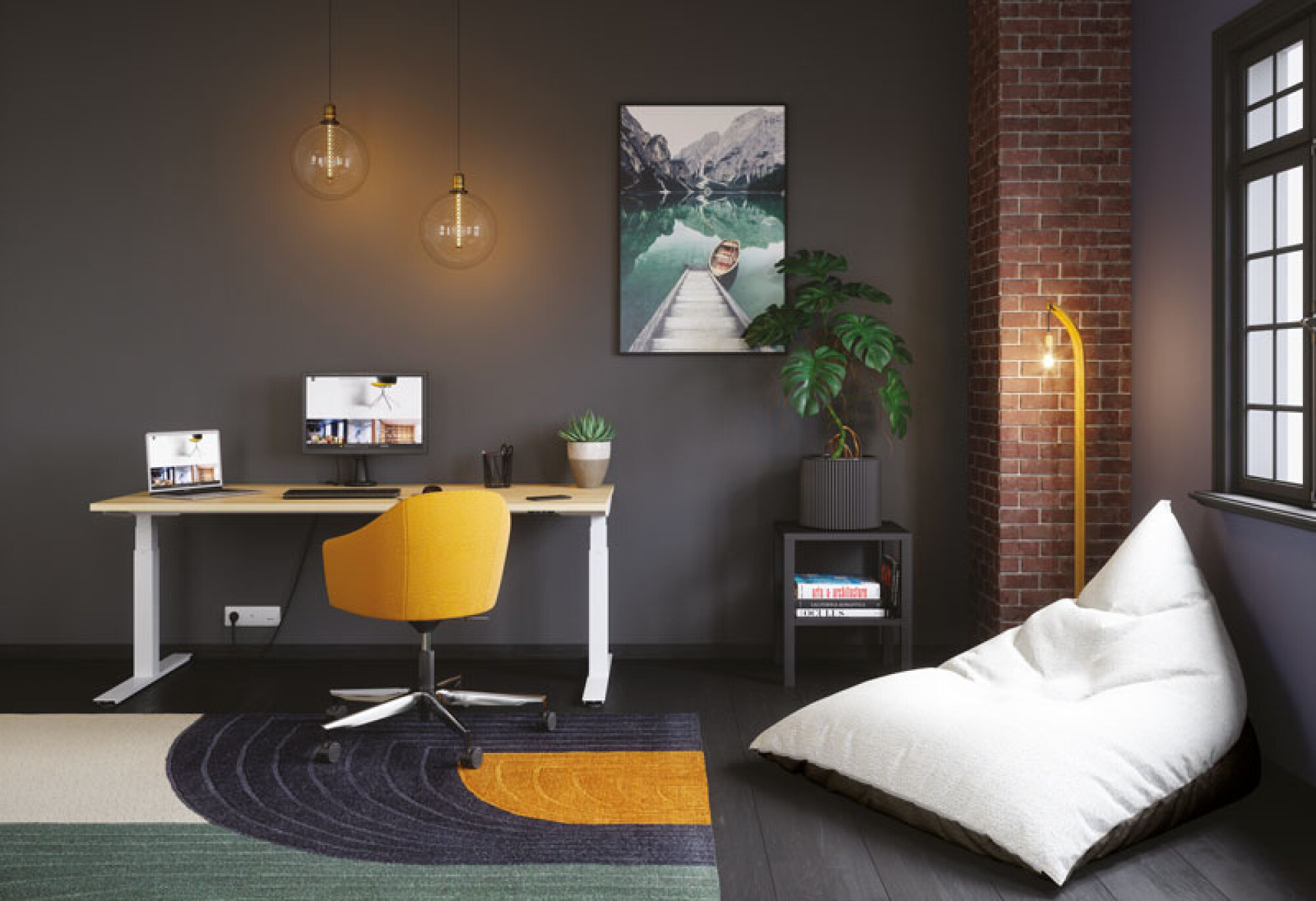 Bureau poste simple FLEX UP