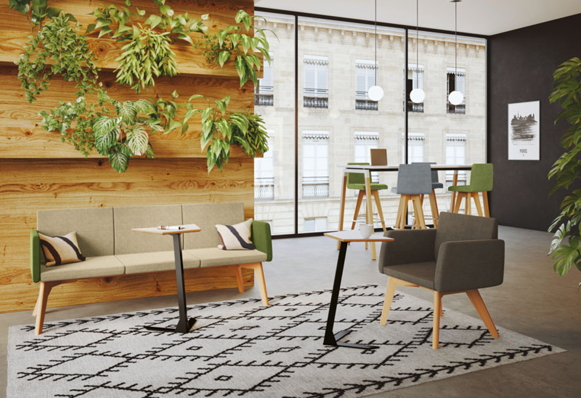 Chauffeuse life 4 pieds bois