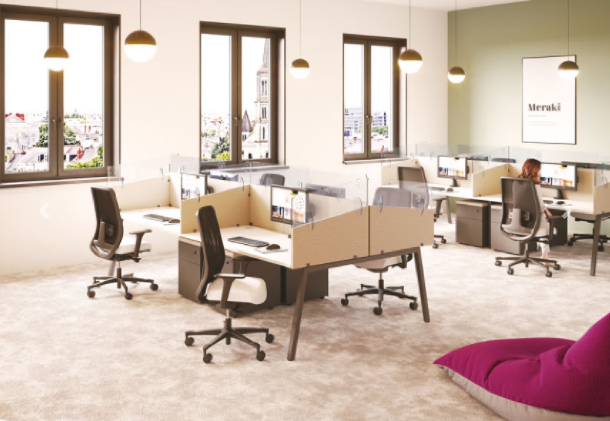 Cloisons plexi a fixer sur panneau écran