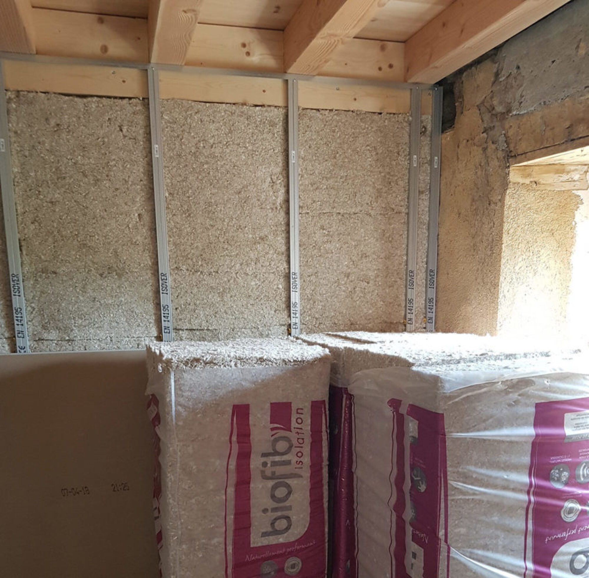 Isolation intérieur, chanvre et lin