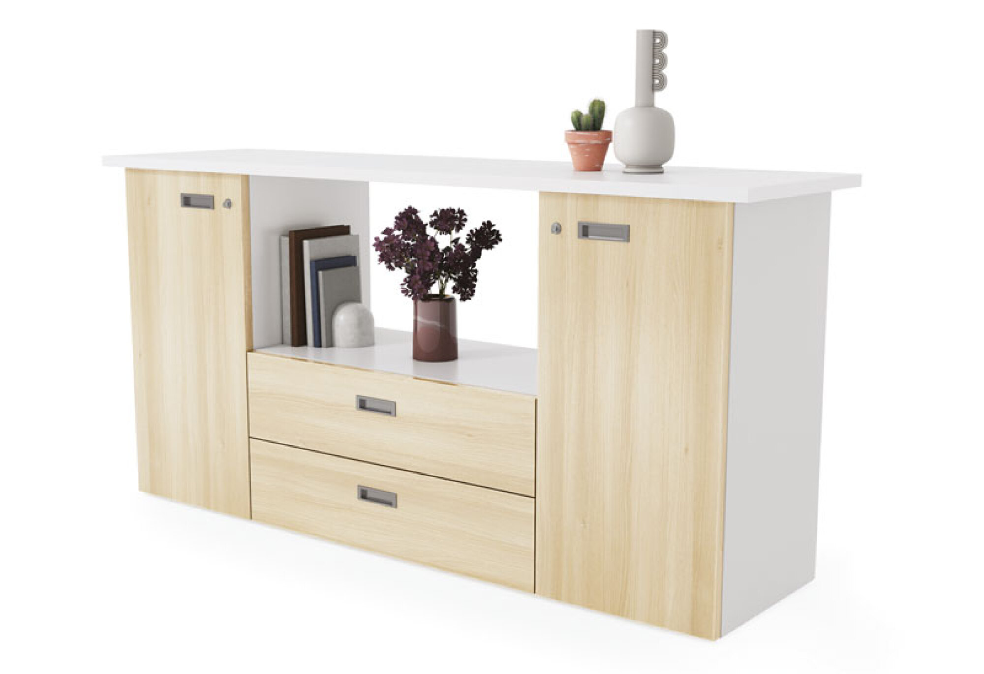 Meuble gamme duo 2 portes 2 tiroirs 1 niche