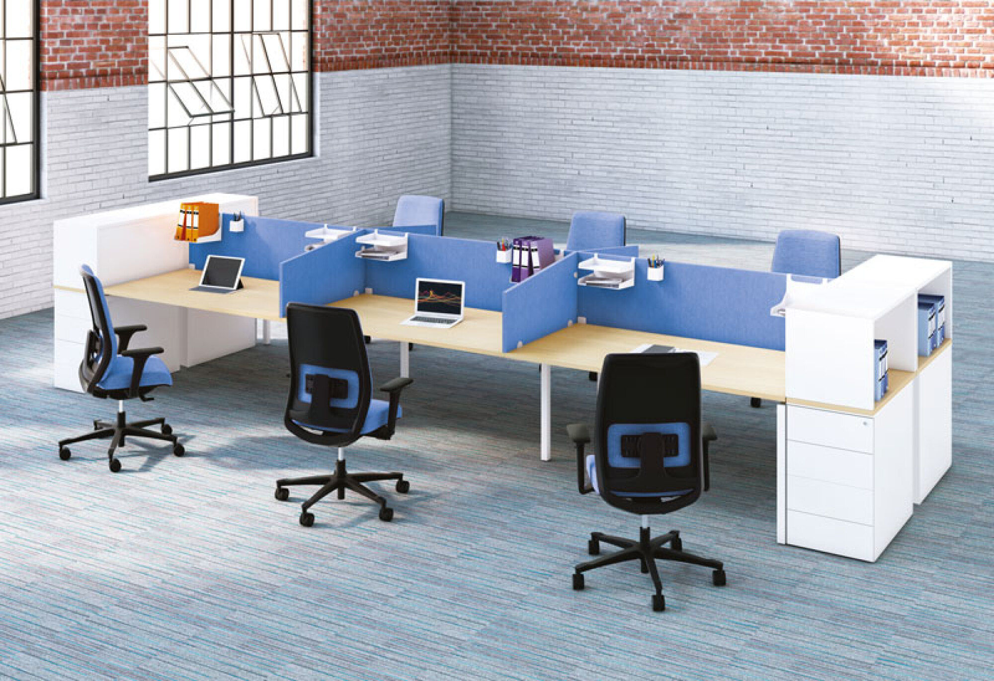 Panneaux écrans frontaux rectangulaires h44 cm finition tissu acoustique