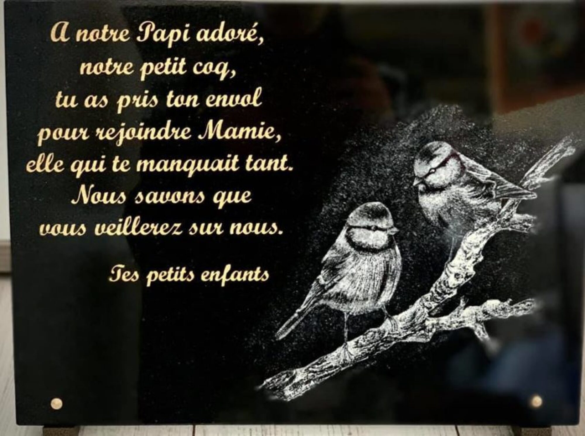 Personnalisation d'articles funéraires