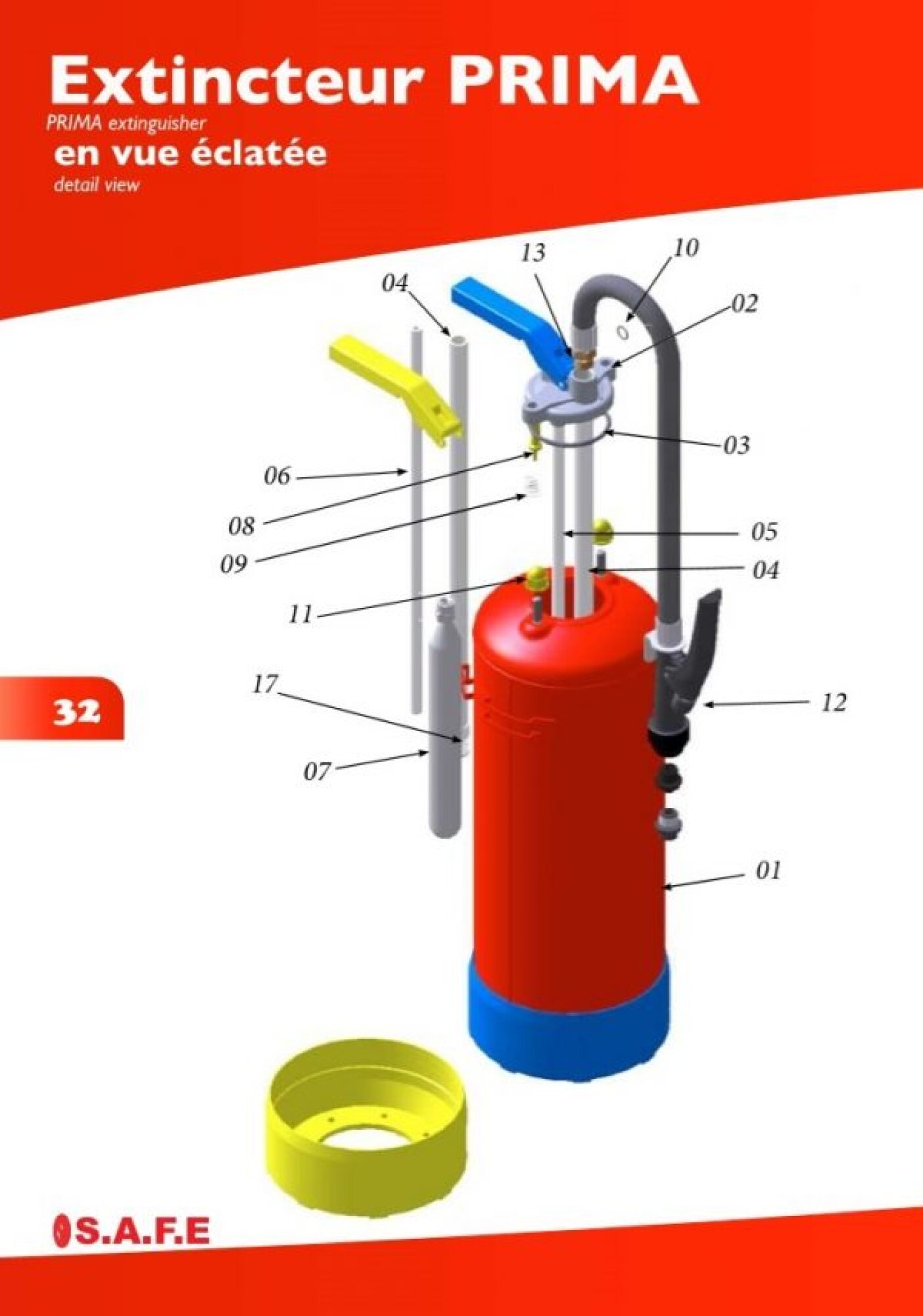 Extincteur eau 6L ou 9L en pression auxiliaire