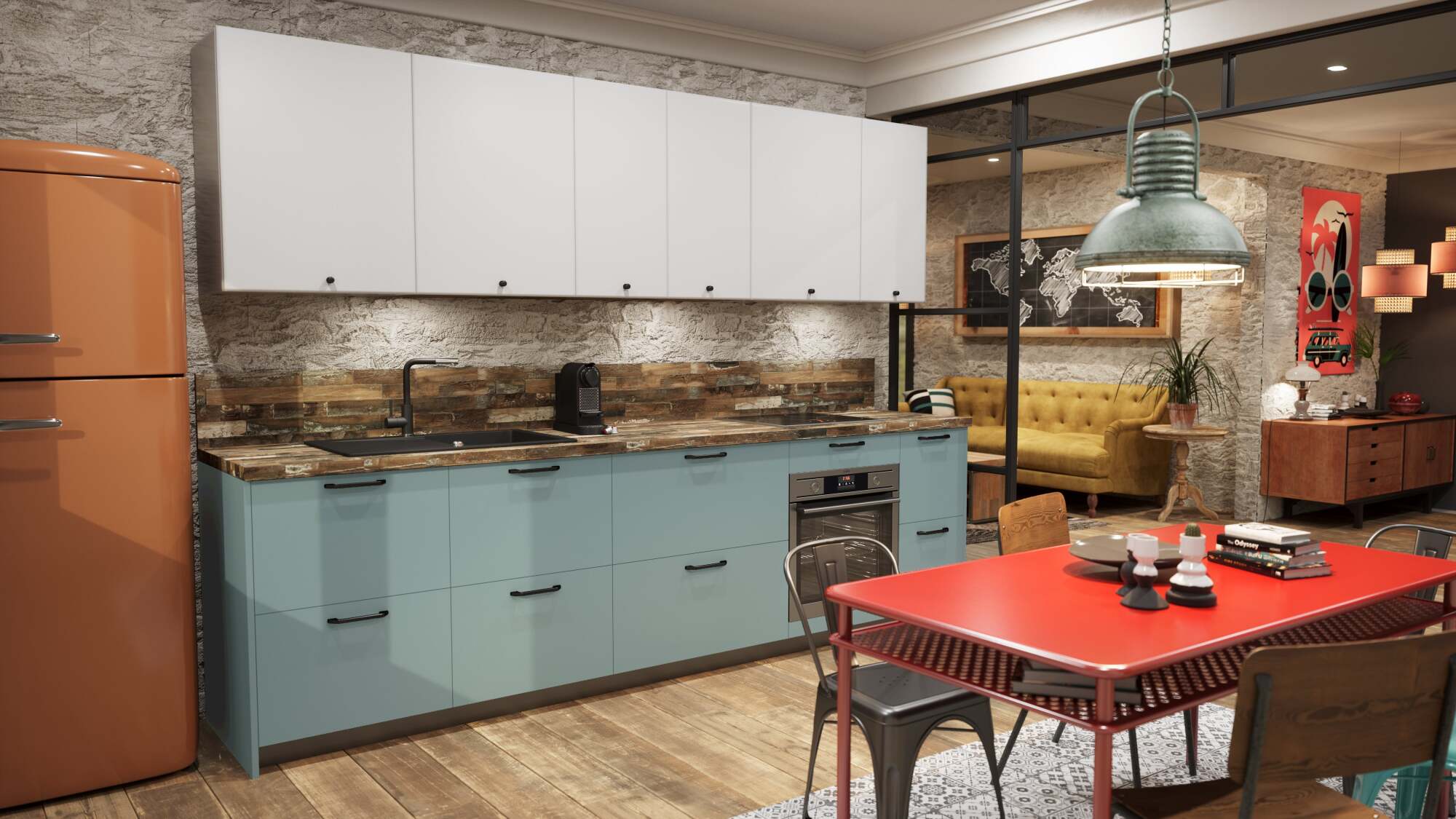 Installation cuisine aménagée équipée PYRAM