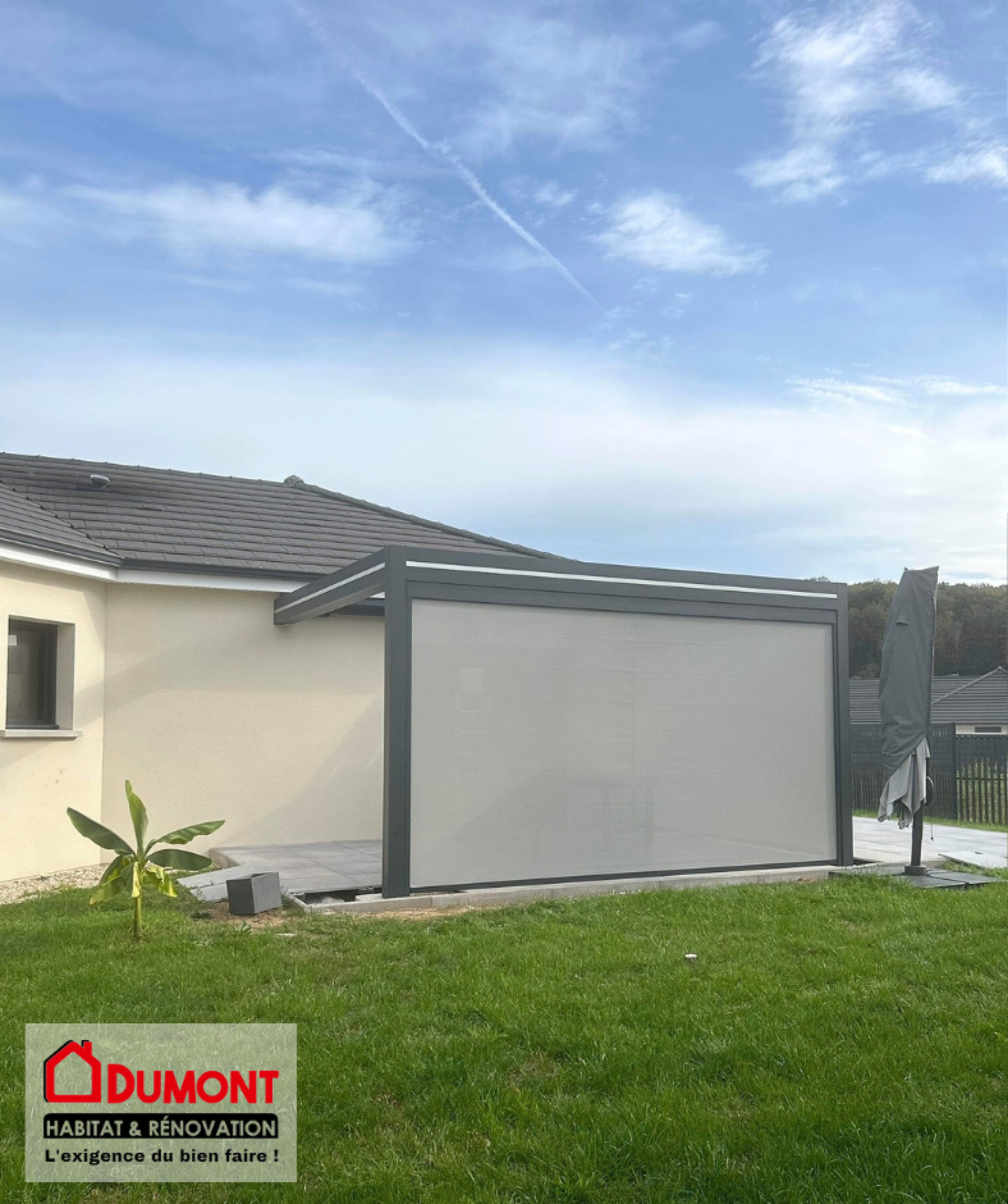 Pergola à store enroulable