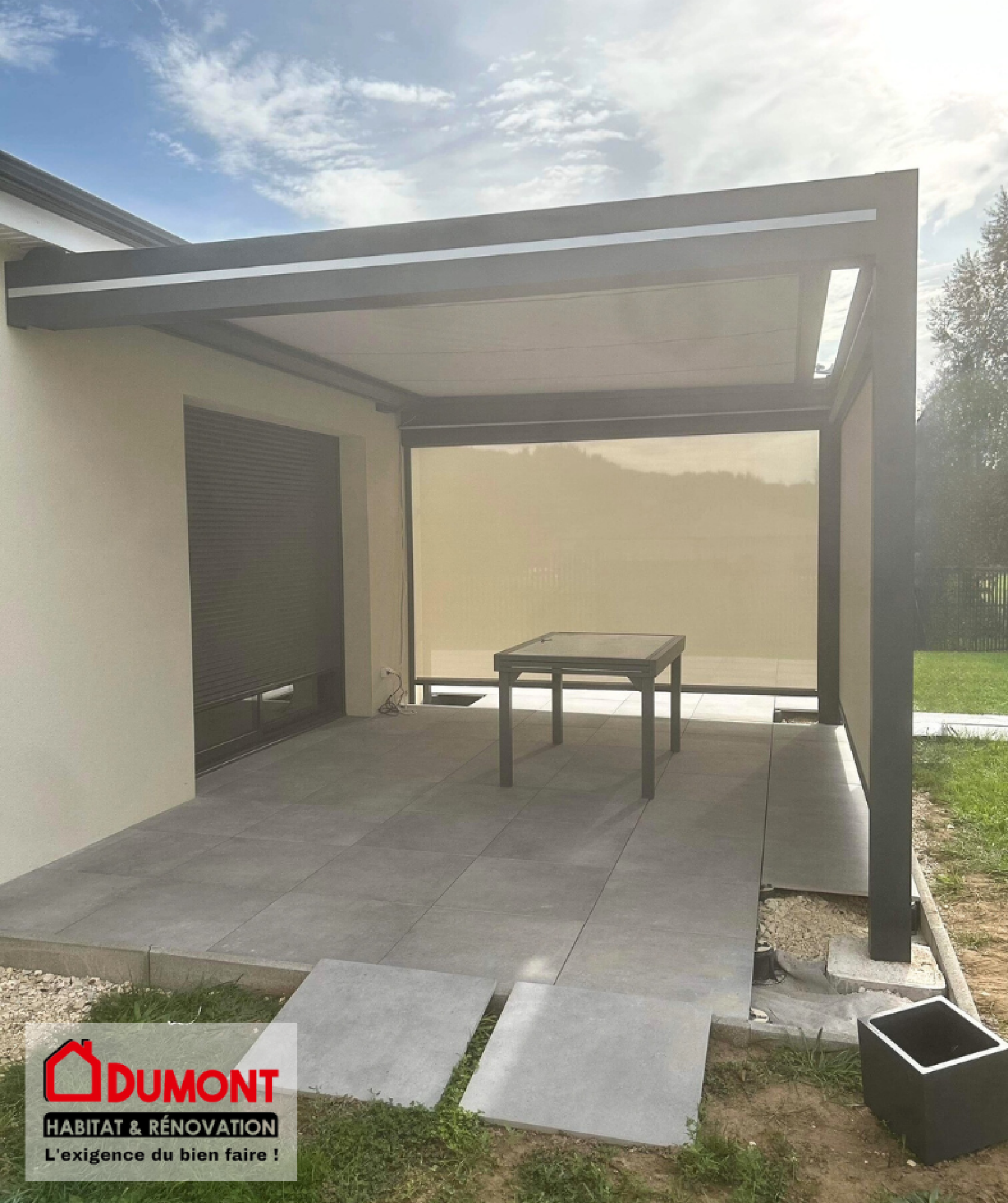 Pergola à store enroulable