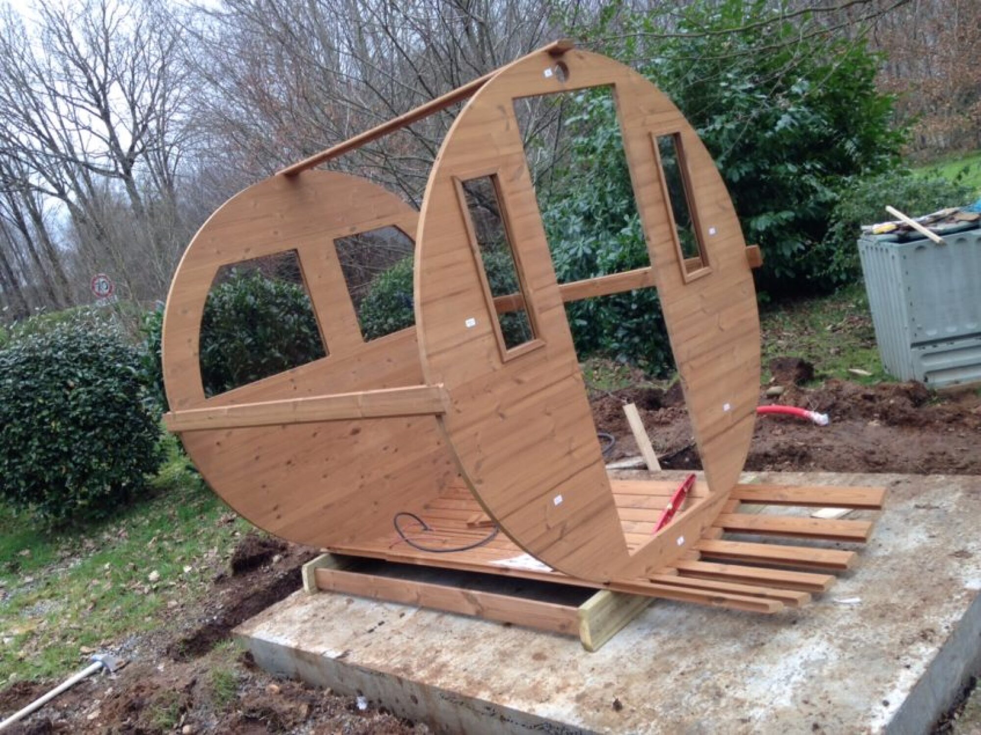 Cabine sauna tonneau