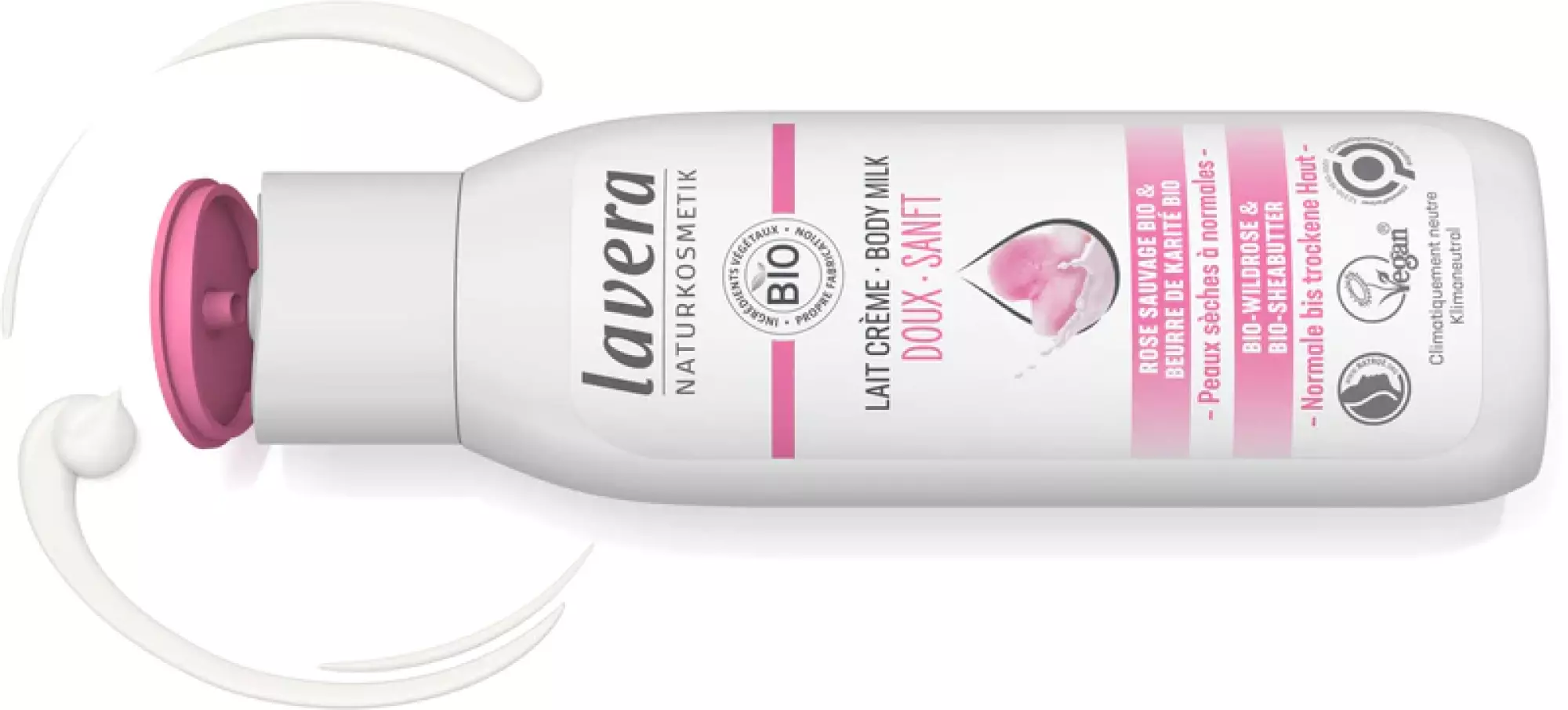 Lait Crème Doux Rose Sauvage Beurre de Karité BIO