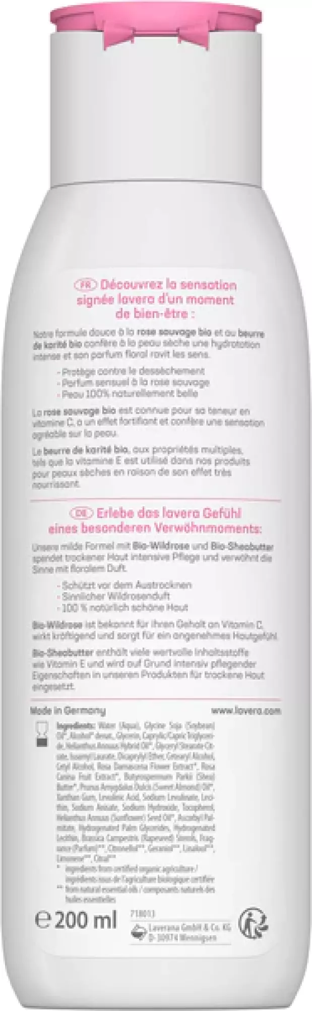 Lait Crème Doux Rose Sauvage Beurre de Karité BIO