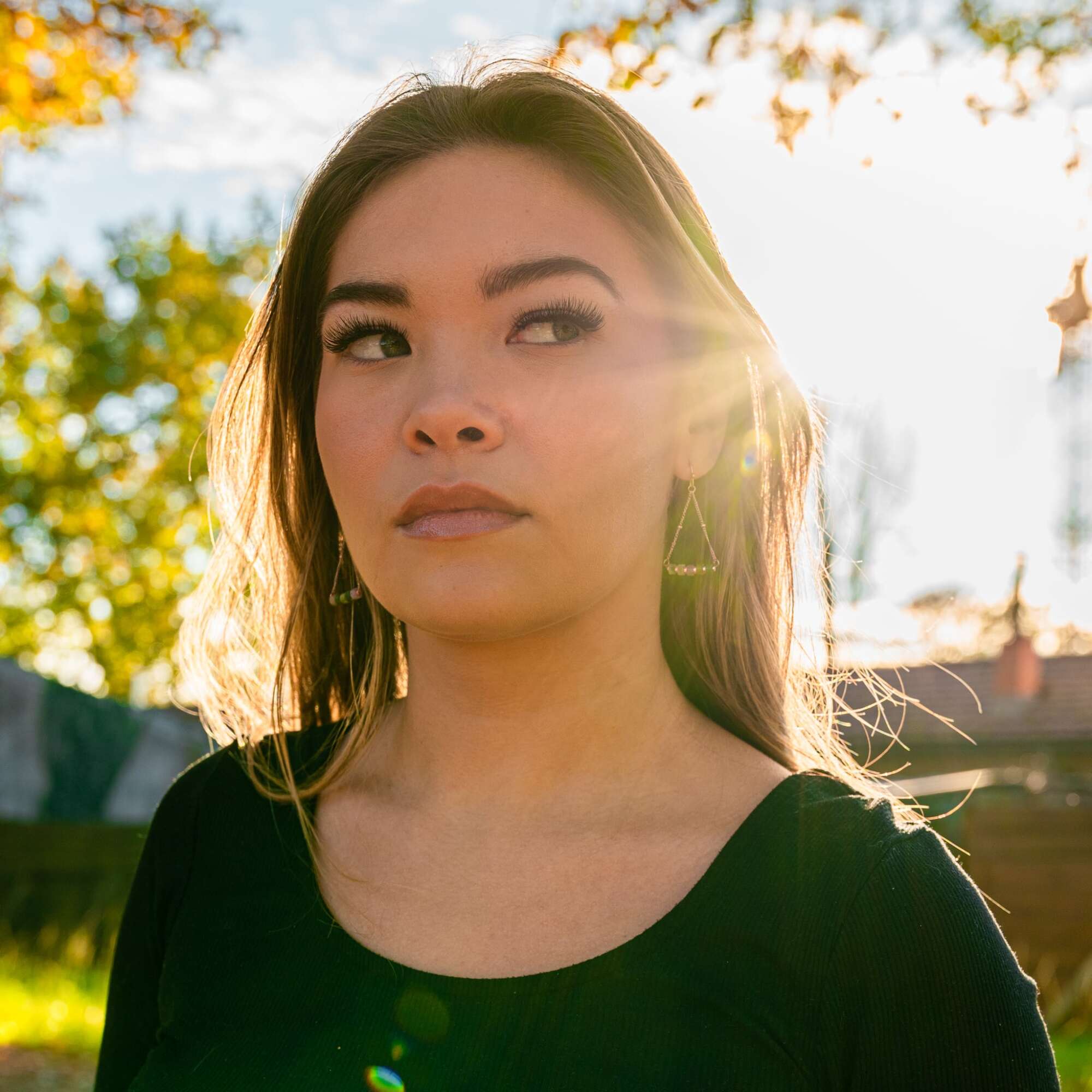 Boucles d'oreilles Piana en pierres Agate Aquatique