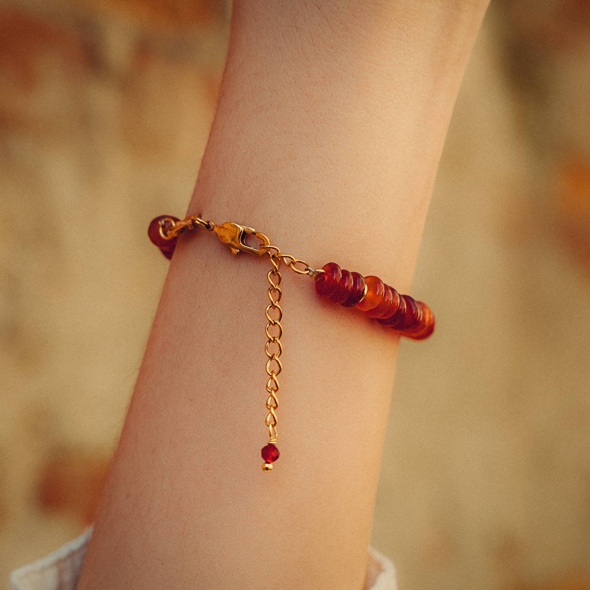 Bracelet Blima en pierres Agate rouge