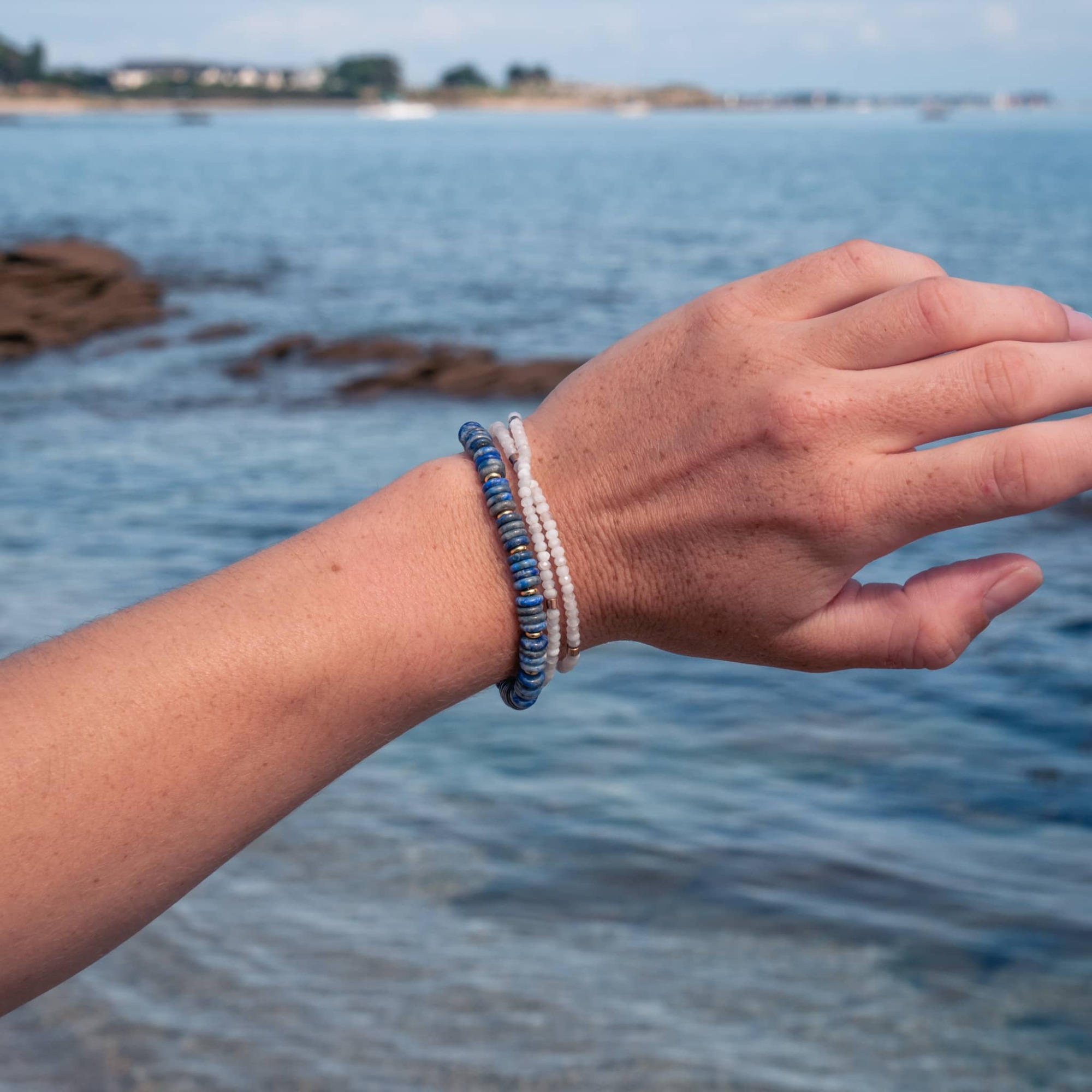 Bracelet Blima en pierres Lapis-lazuli