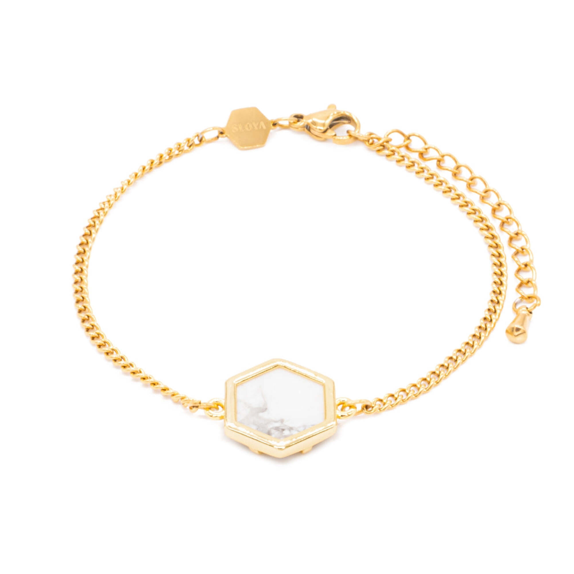 Bracelet Hexalia en pierres Howlite