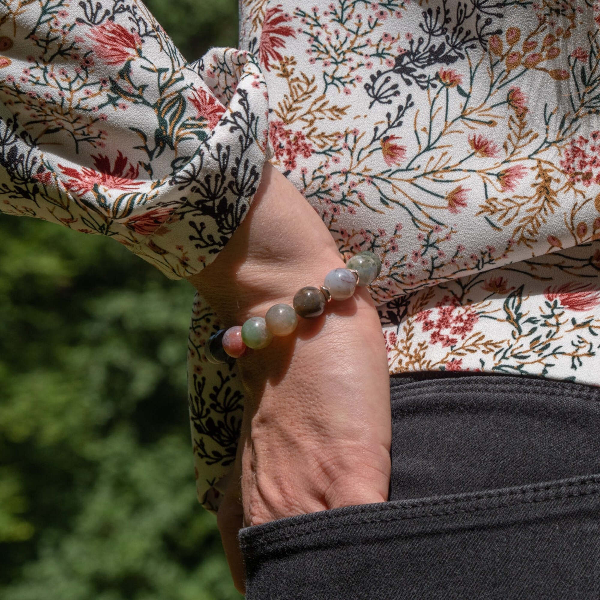 Bracelet Kamelia en pierres Agate Indienne