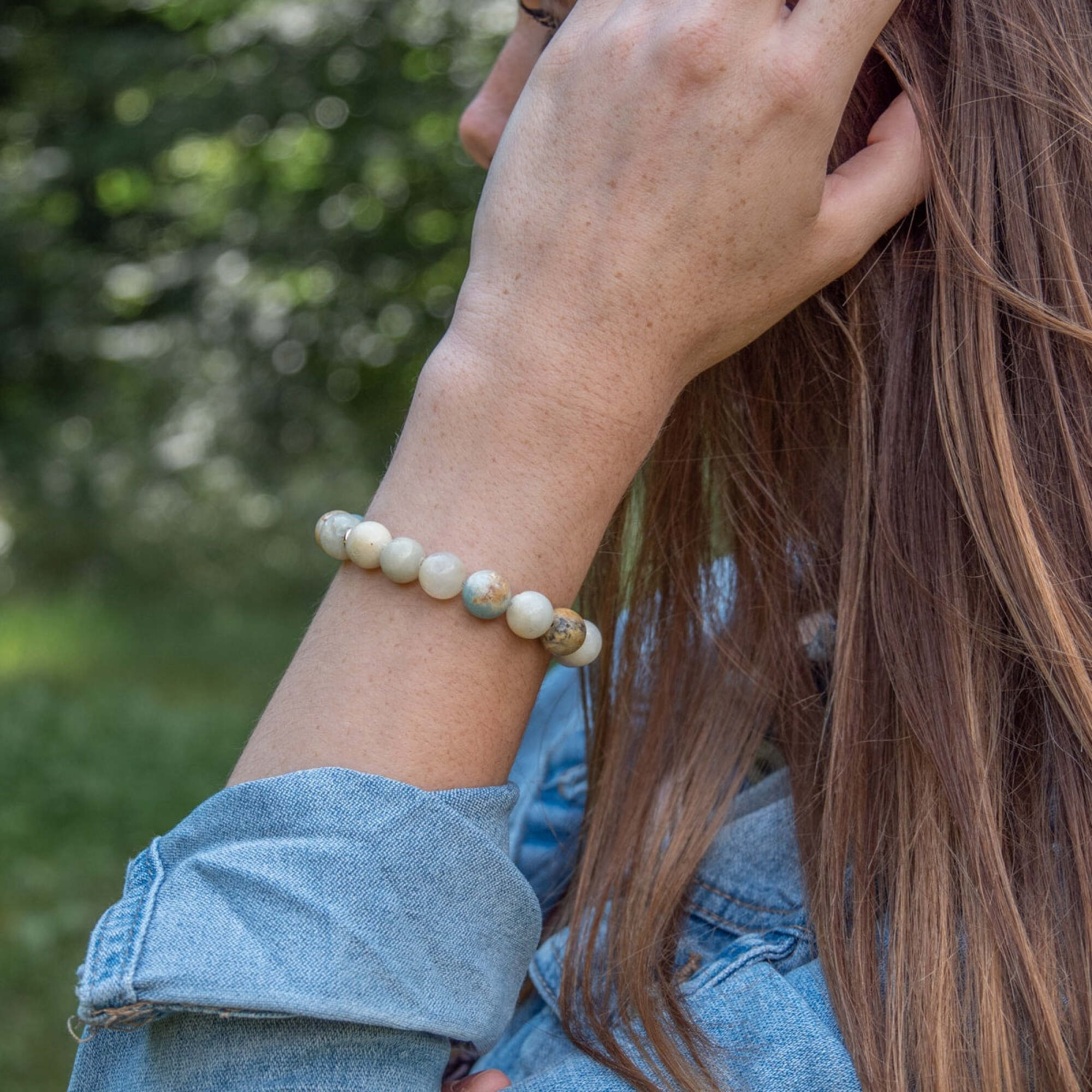 Bracelet Kamelia en pierres Amazonite