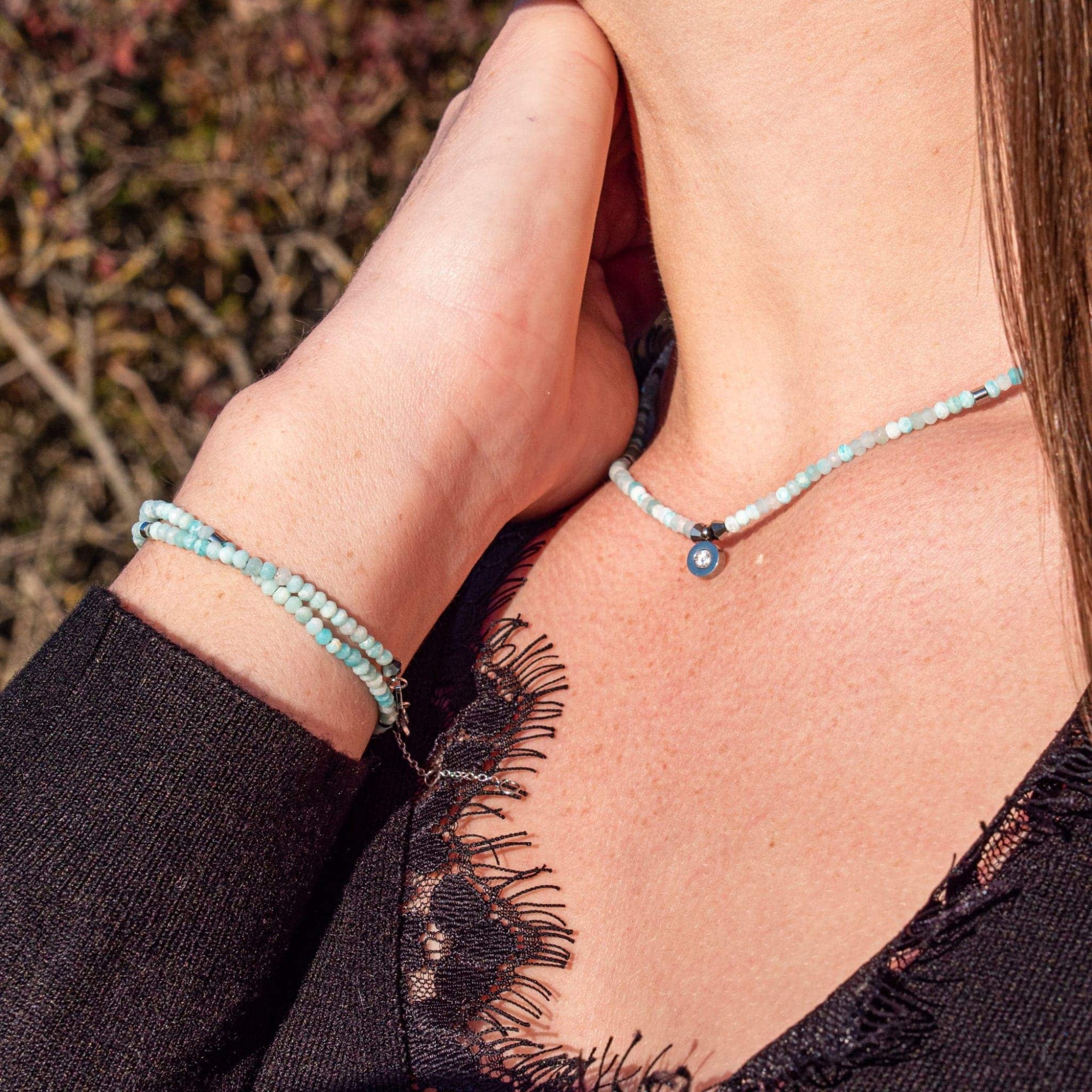 Bracelet Lumia en pierres Amazonite