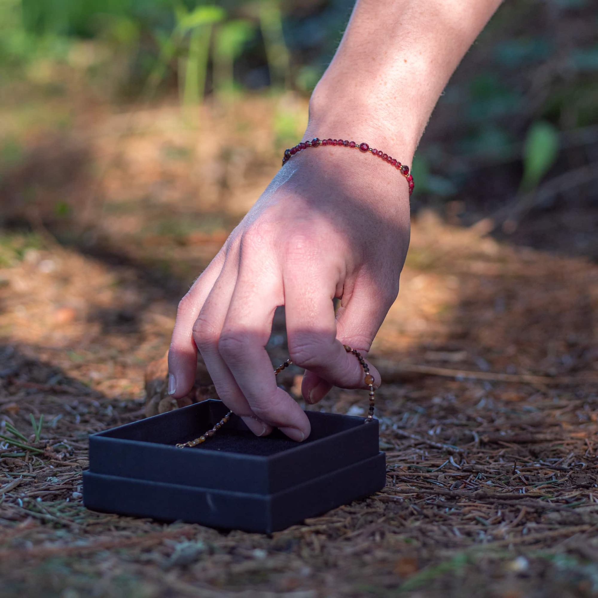 Bracelet Paloma en pierres Grenat